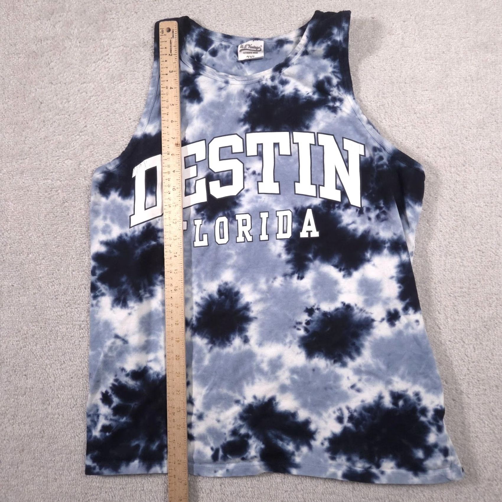 destin VINTAGE U.S. Vintage Shirt Womens 2XL Blue Destin Florida Tie Dye Sleeveless Tank Tee Shirt Size XXL / US 16-18 / IT 52-54 - 6 Thumbnail