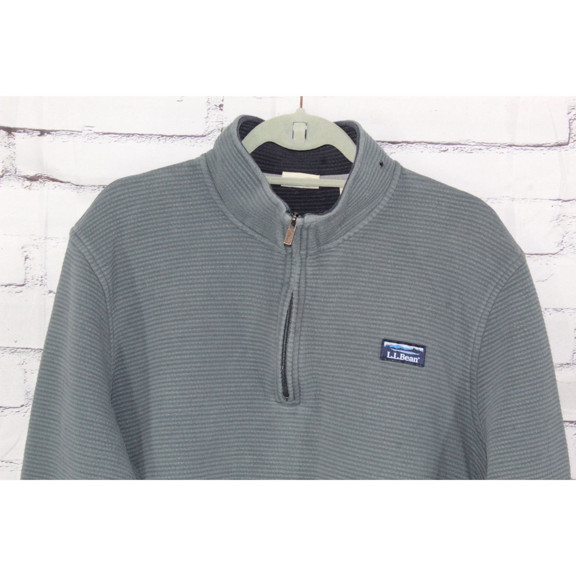 L.L. Bean LL Bean Men's Lakewashed Double Knit Quarter Zip Pullover Size US XL / EU 56 / 4 - 3 Thumbnail