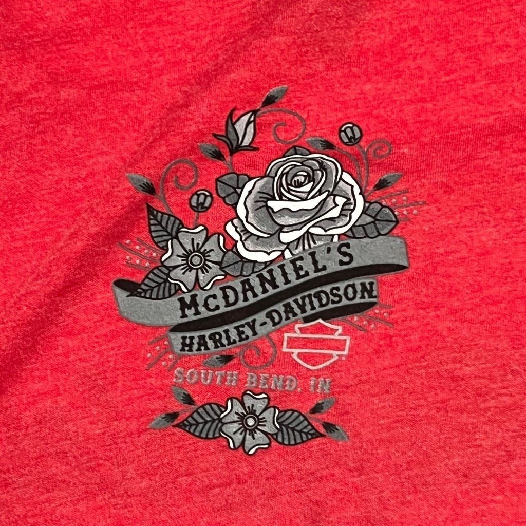 Harley Davidson Harley-Davidson Women's red long Sleeve Top Medium Size M / US 6-8 / IT 42-44 - 3 Thumbnail