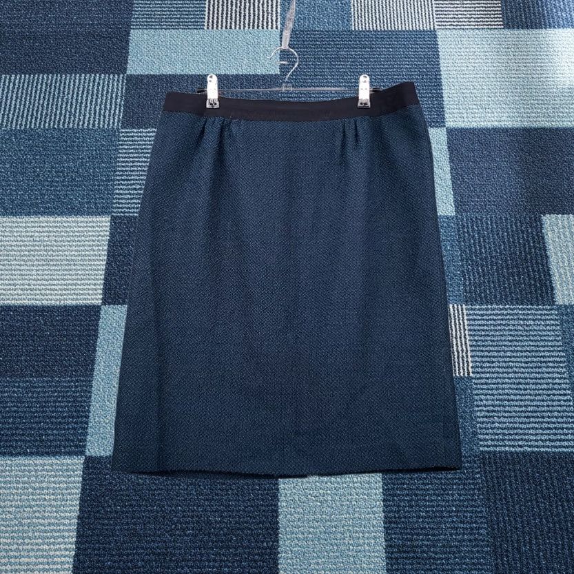 Talbots Talbots Skirt Womens 10 Blue Mini Wool Blend Straight Pencil Zip Back Stretch Size 32" / US 10 / IT 46 - 1 Thumbnail