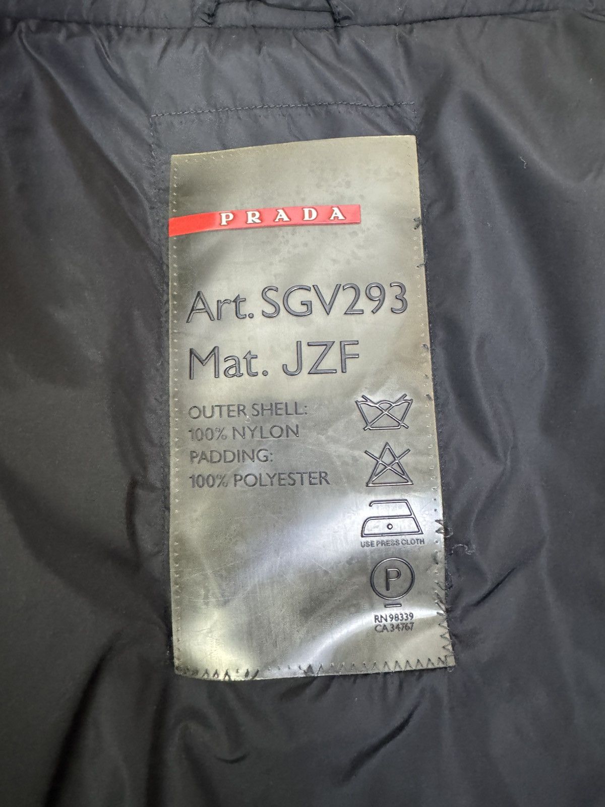Prada × Vintage Vintage Prada Sport Nylon Padded Jacket Size US L / EU 52-54 / 3 - 8 Thumbnail