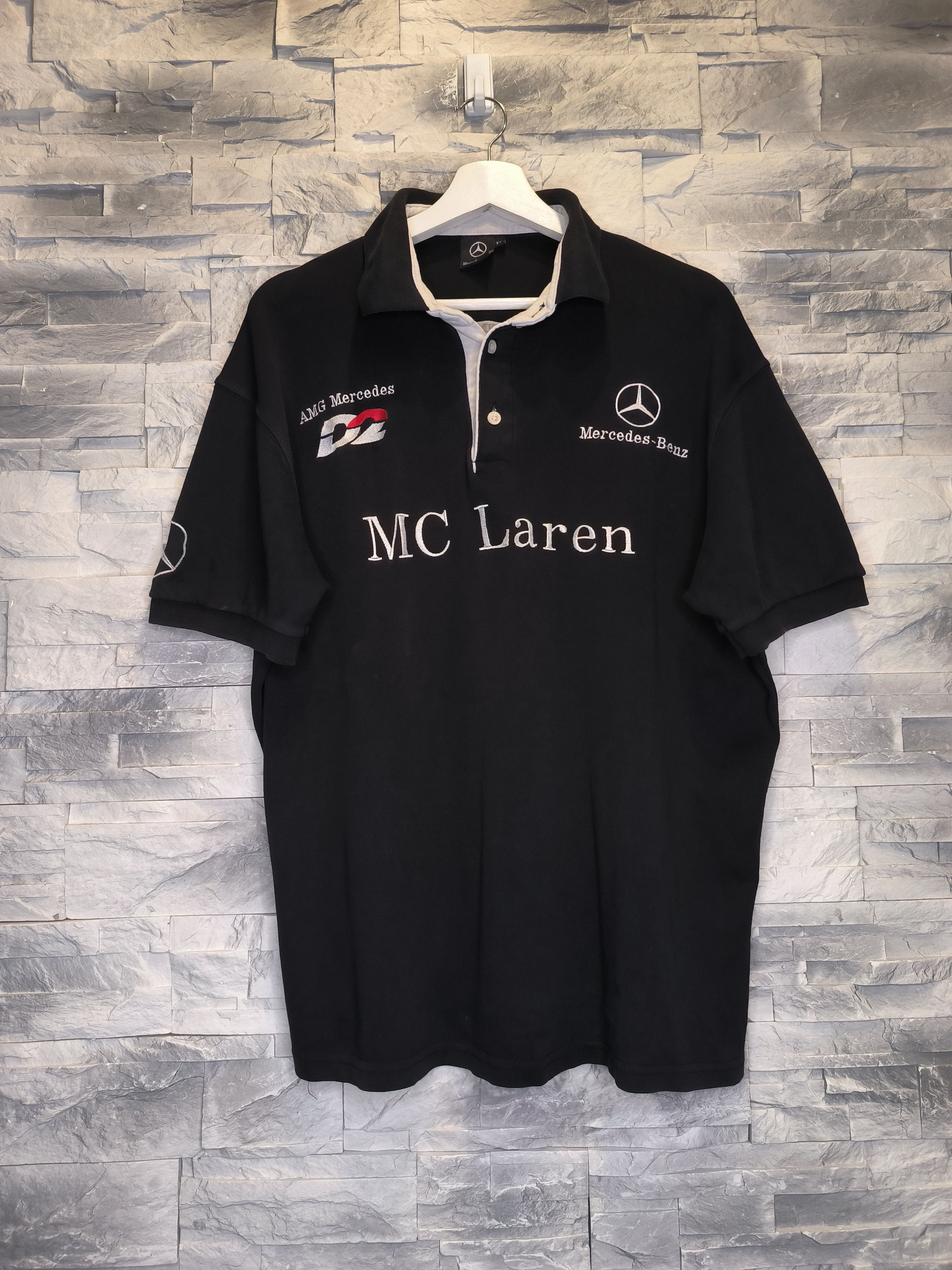Mercedes-Benz Vintage Mercedes-Benz McLaren Polo Shirt Black Racing Size US L / EU 52-54 / 3 - 1 Thumbnail