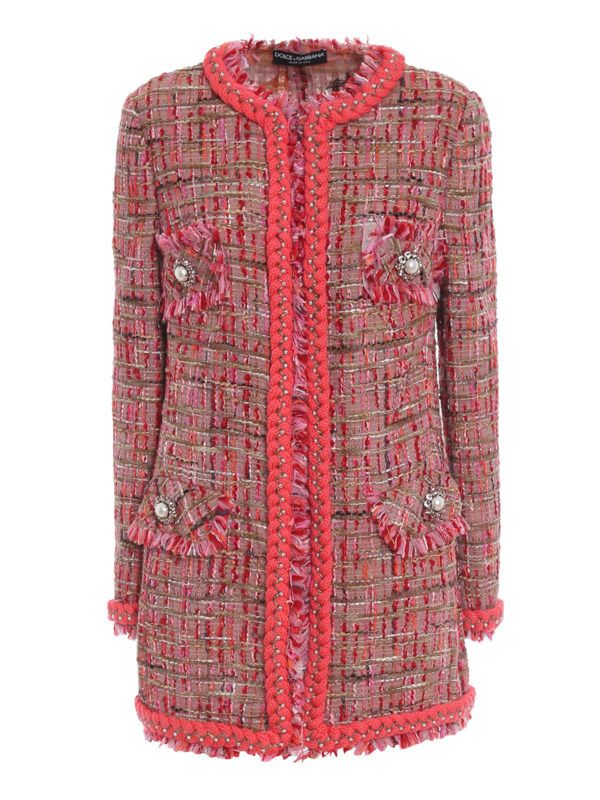 Dolce & Gabbana o1y0825 Crewneck Jacket in Pink Size M / US 6-8 / IT 42-44 - 1 Thumbnail