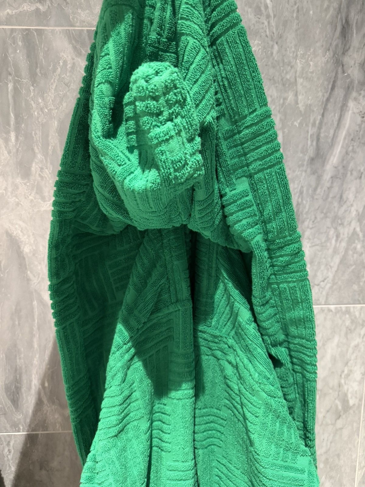 Bottega Veneta Bottega Veneta Intreccio Pattern Cotton Bathrobe in Grass Size US L / EU 52-54 / 3 - 3 Thumbnail