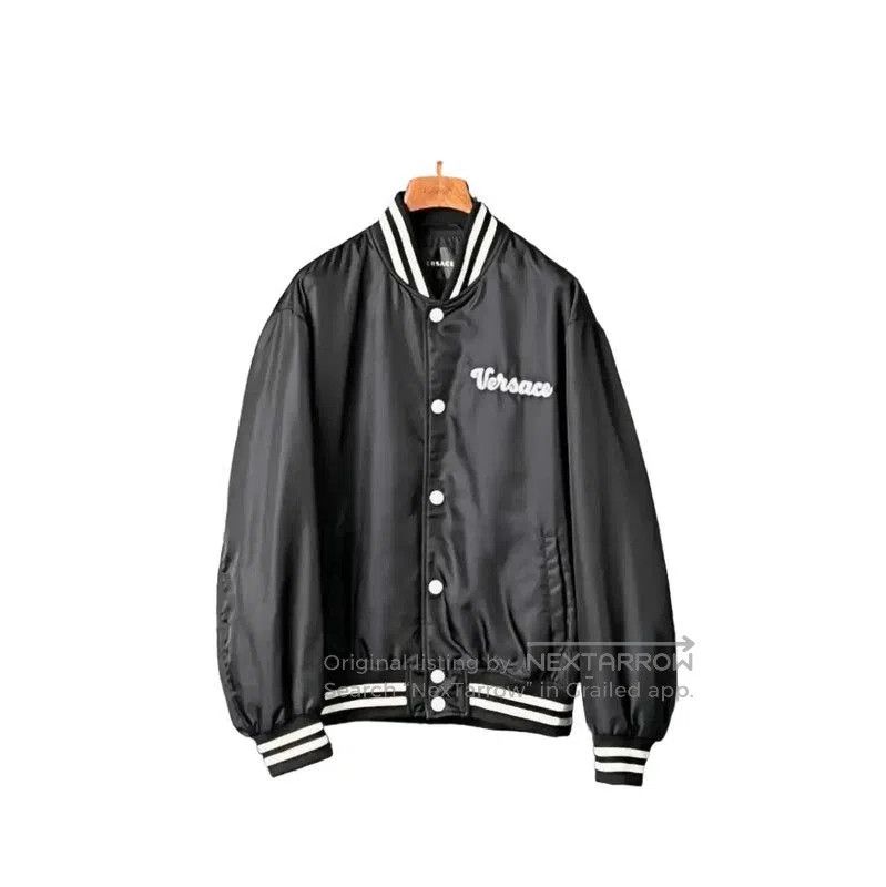 Versace Versace Black Wool Logo Short Jacket . Size US M / EU 48-50 / 2 - 1 Thumbnail