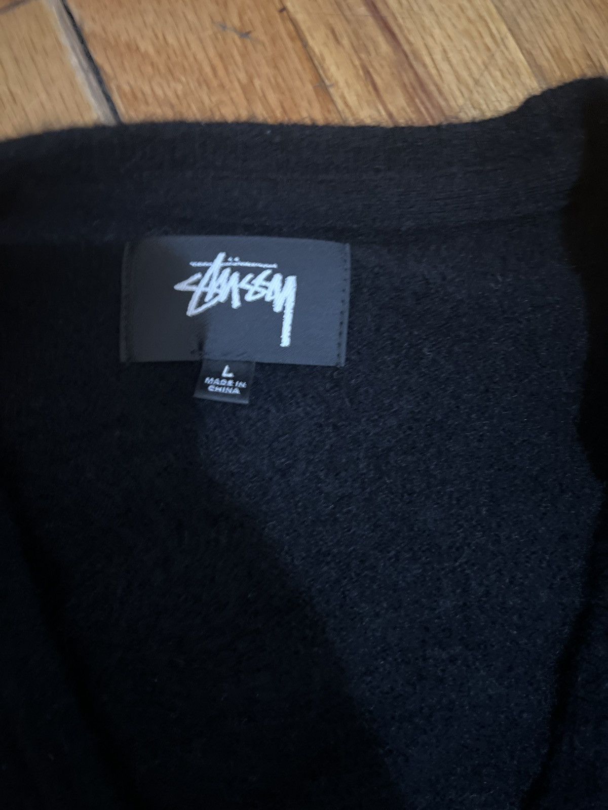 Stussy Stussy Black Cardigan Size US L / EU 52-54 / 3 - 3 Thumbnail