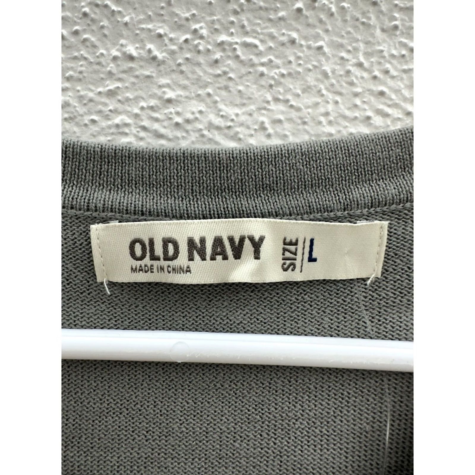 Old Navy Old Navy Mens Sweater Large Gray V-Neck Knit Long Sleeve Pullover Slim Casual Shirt Mens Clothing Size US L / EU 52-54 / 3 - 4 Thumbnail