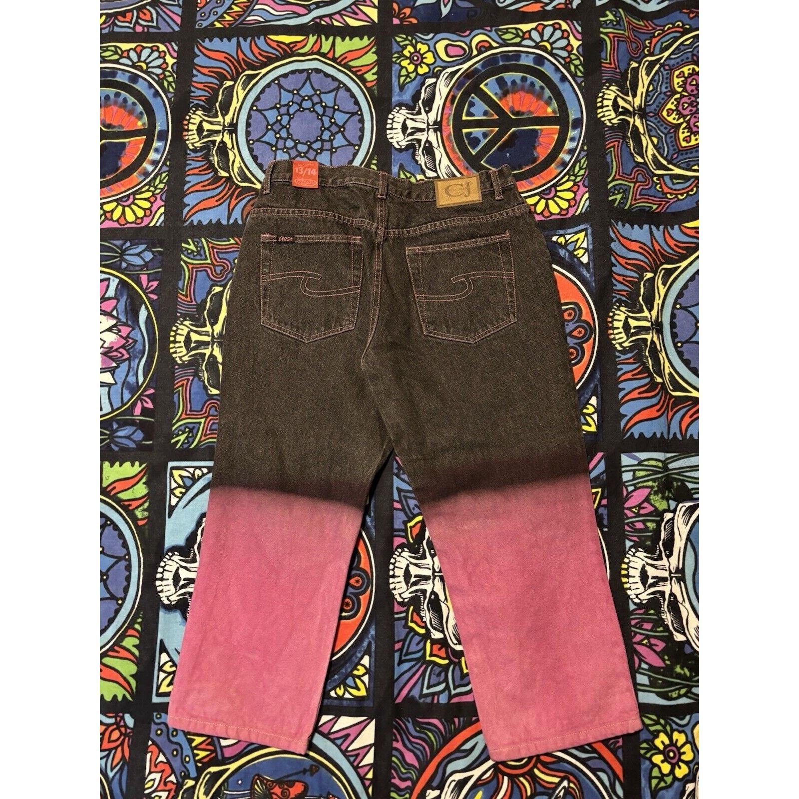 Other Vintage y2k crest pink black Capris Jorts hip hop NWT 13/14 Size US 28 / EU 44 - 1 Thumbnail