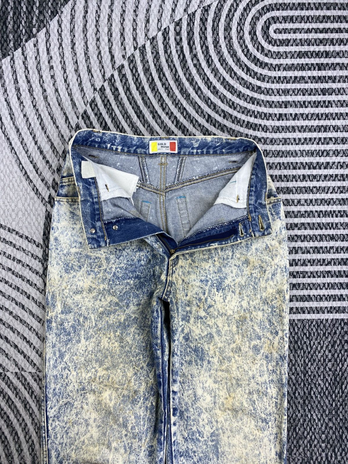Japanese Brand Vintage Gold Rush Blue Washed Stain Jeans Size US 26 / EU 42 - 10 Thumbnail