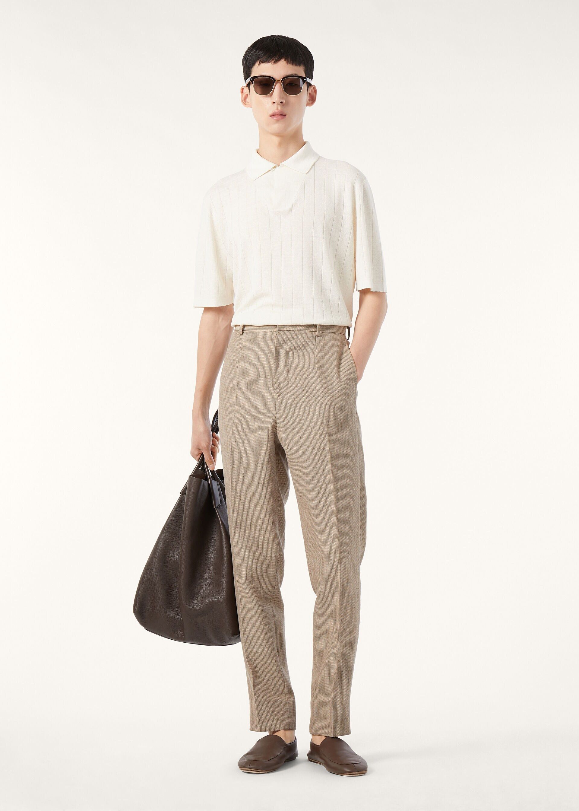Loro Piana os11x0226 FAQ4555 Tamarind Polo Shirt in Nougat Size US XL / EU 56 / 4 - 2 Thumbnail