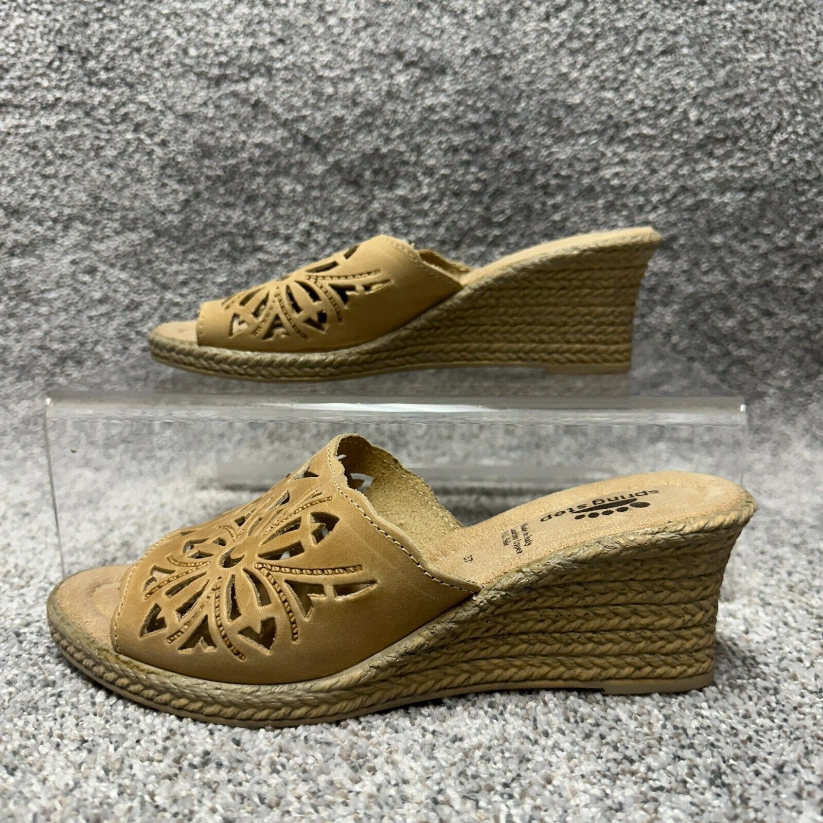 Other Spring Step Sandals Size 37 US 6.5-7 Leather Retro Laser Cut Size US 6.5 / IT 36.5 - 4 Thumbnail