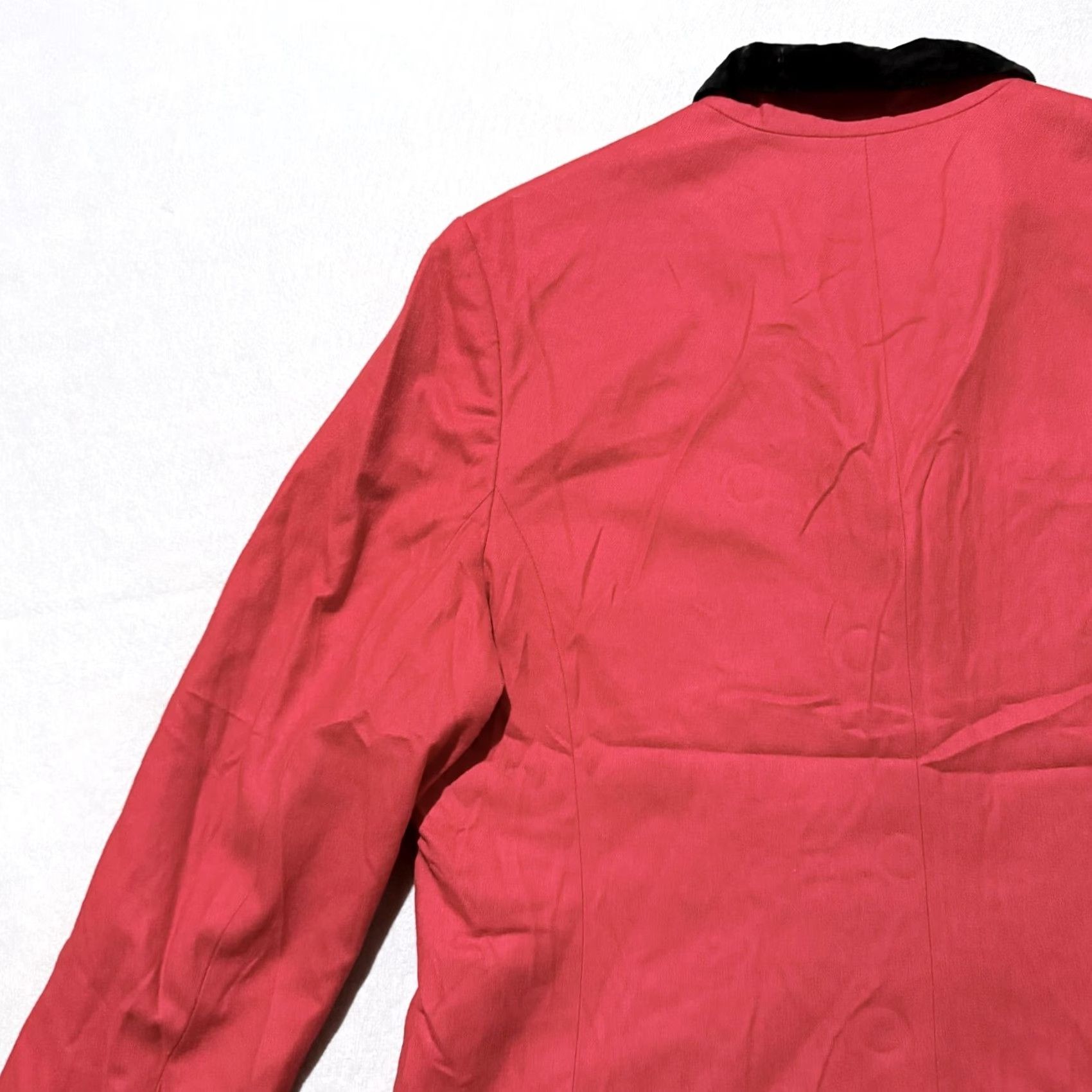 Pendleton VINTAGE Pendleton Blazer Women Red Wool 3-Button Jacket Large L USA Made Velvet Black Velvet Accent Button Size L / US 10 / IT 46 - 5 Thumbnail