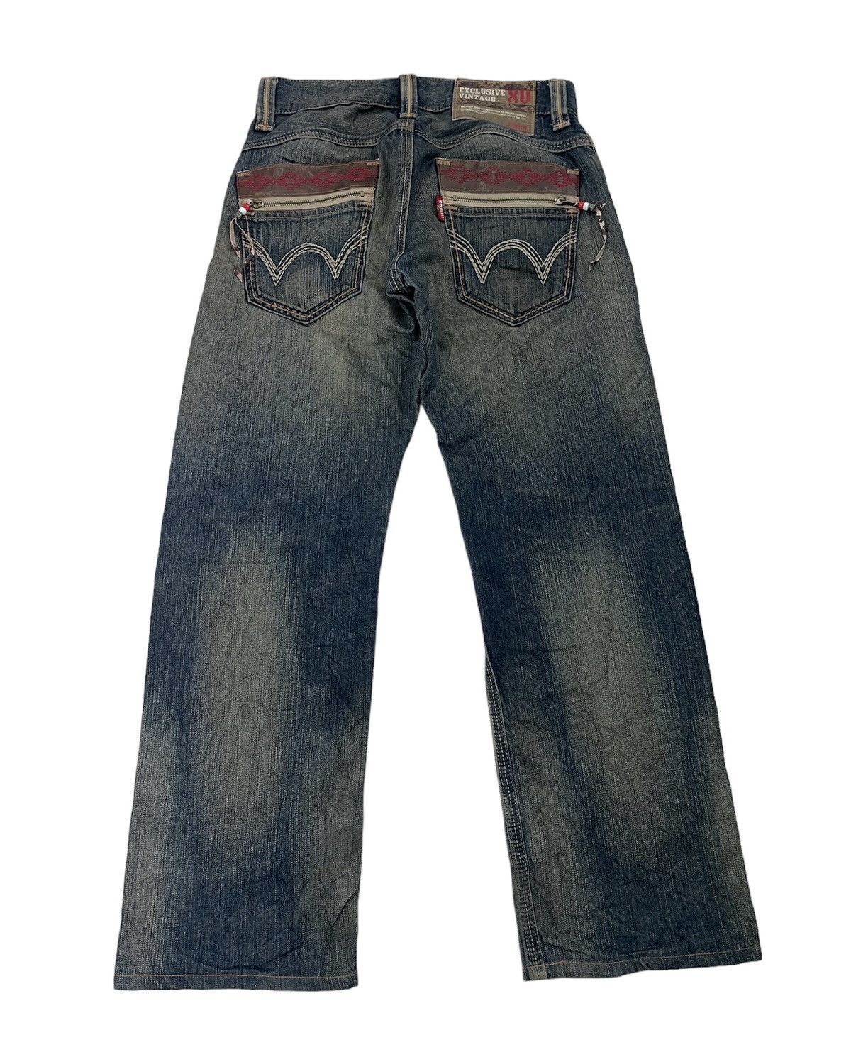 Vintage Edwin Distressed & Repair Rusty Denim Jeans