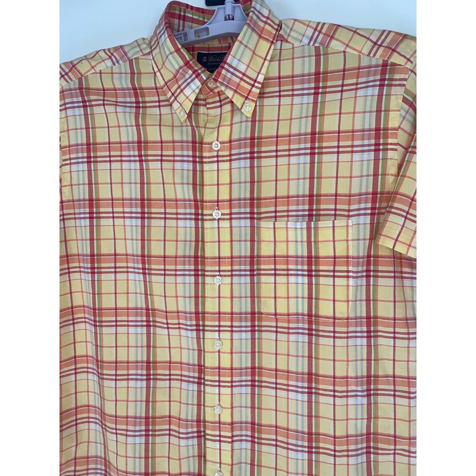 Brooks Brothers Brooks Brothers Mens Plaid Buttondown Shirt Size US M / EU 48-50 / 2 - 2 Thumbnail