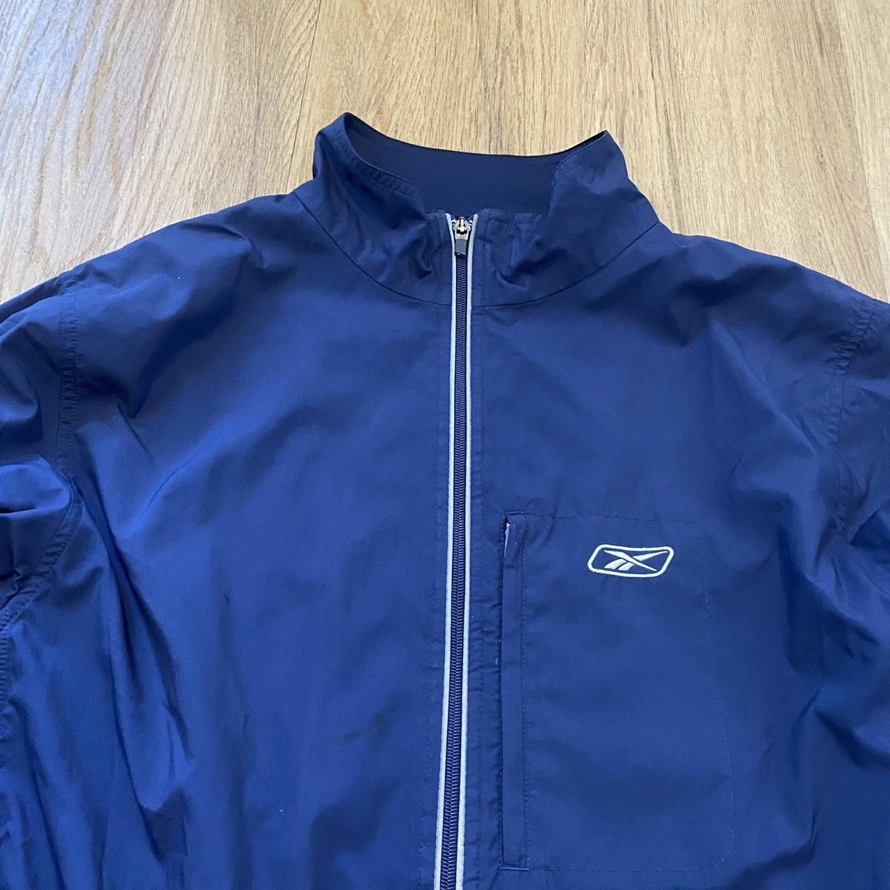 Reebok Navy blue Reebok windbreaker jacket #retro Vintage Size US L / EU 52-54 / 3 - 2 Thumbnail
