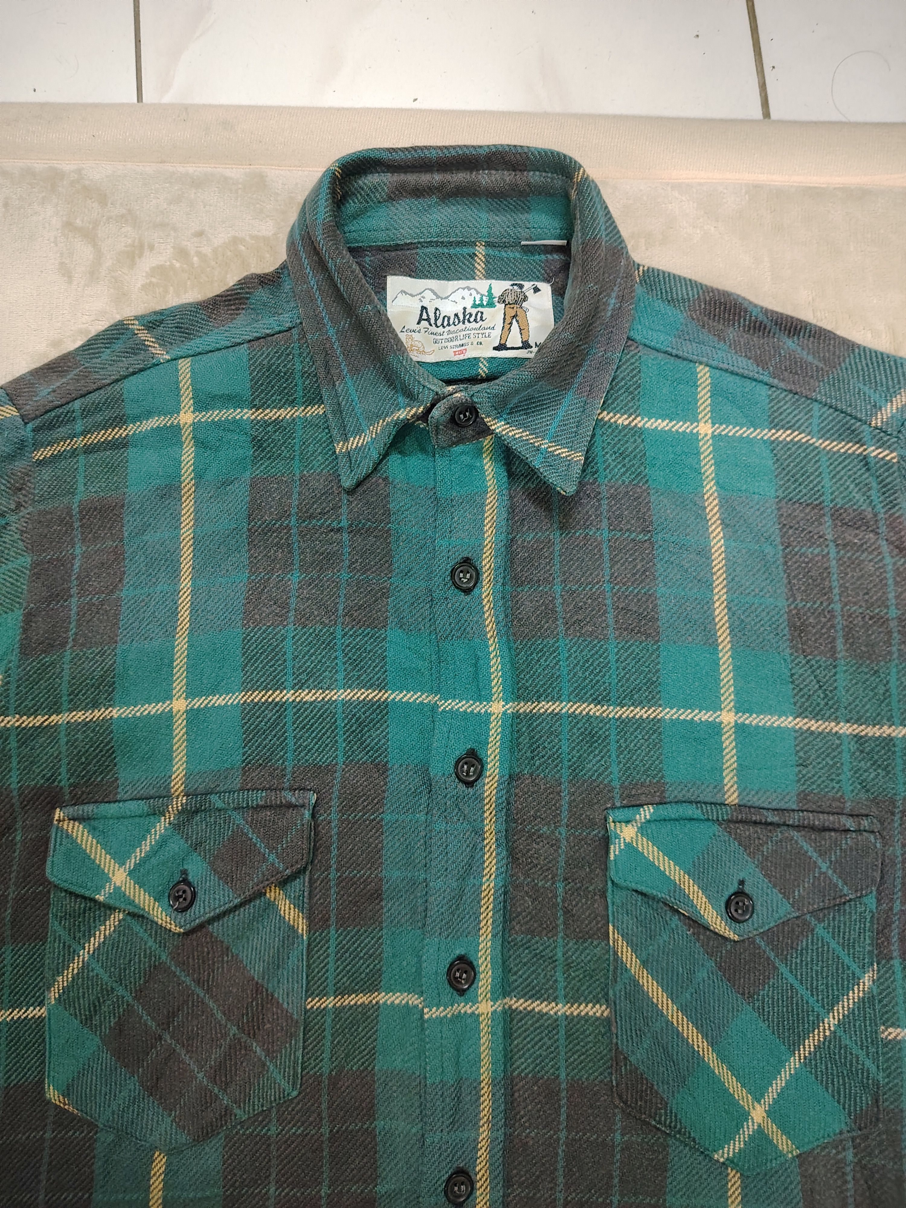 Levi's Vintage 80's Levis Alaska Checkered Button Down Longsleeve Size US M / EU 48-50 / 2 - 3 Thumbnail