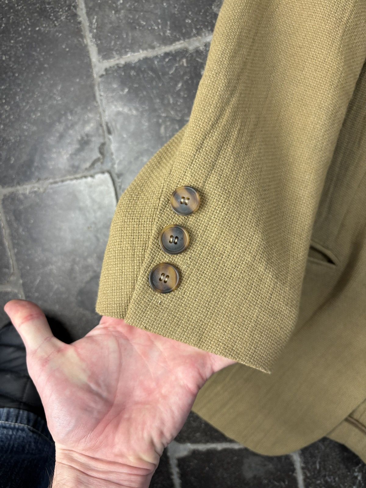 Giorgio Armani 90s Giorgio Armani Linen Jacket Vintage Le Collezioni Blazer Size 40R - 13 Thumbnail