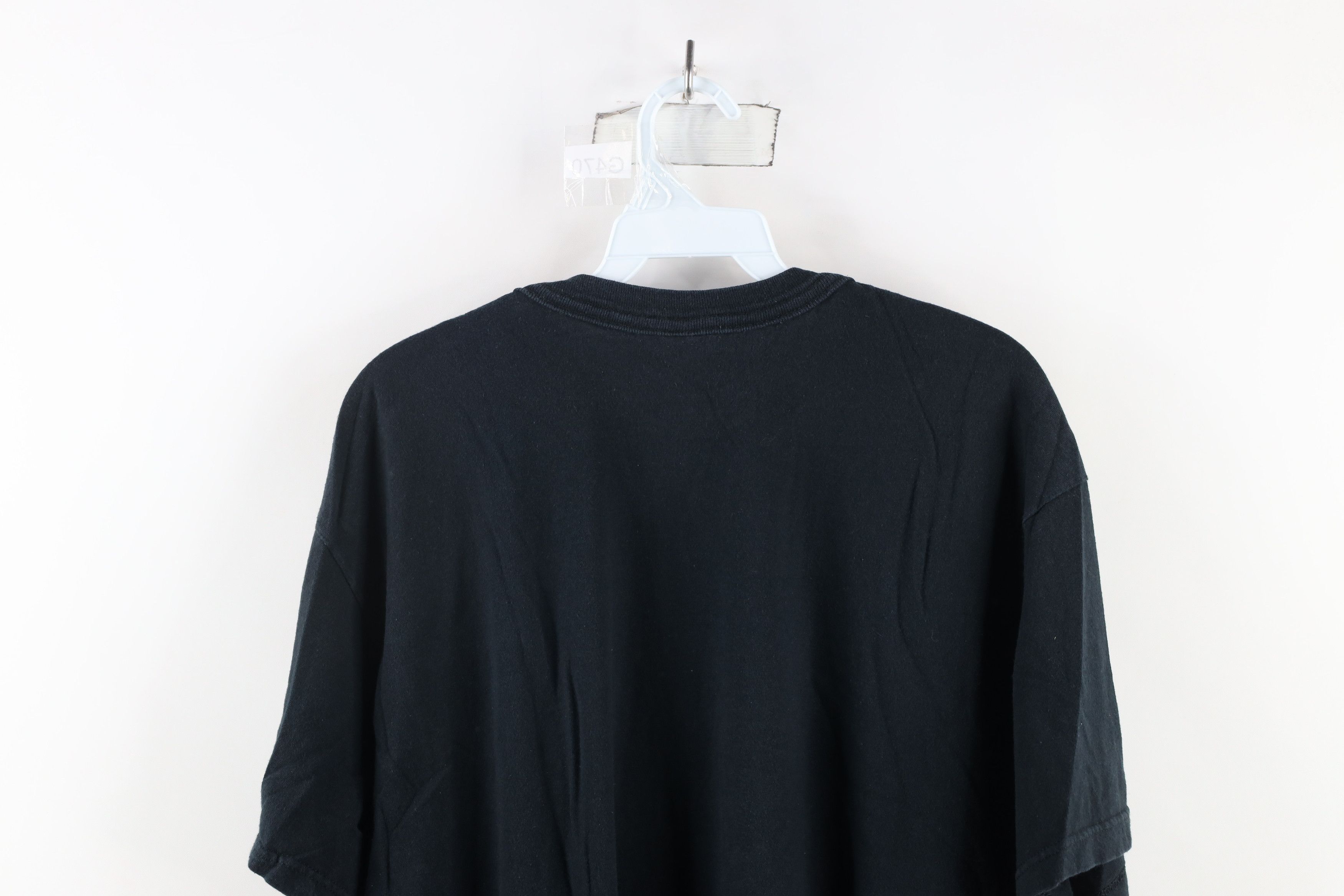 Vintage Vintage 90s Streetwear Blank Pocket T-Shirt Black Cotton Size US XL / EU 56 / 4 - 8 Thumbnail