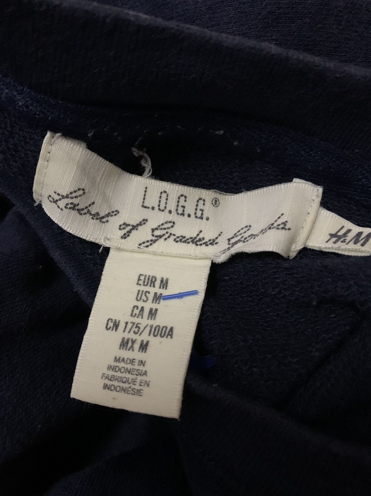 45rpm × H&M × Japanese Brand Vtg Japanese L.O.G.G Label Of Graded Goods Anchor Sweatshirt Size US L / EU 52-54 / 3 - 4 Thumbnail