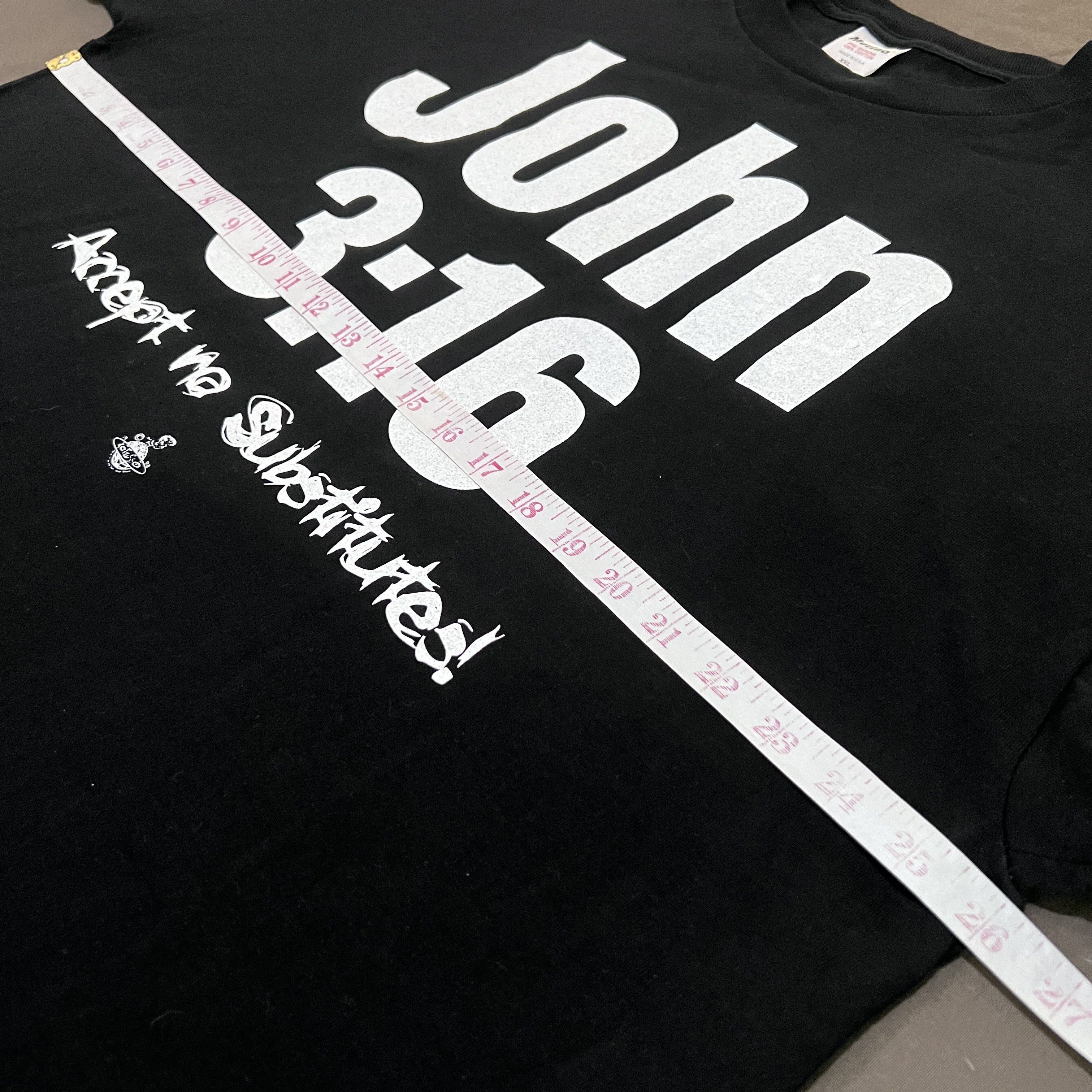 Vintage Vintage 90s 1998 John 3:16 Jesus Bible Holy Tee 2XL Size US XXL / EU 58 / 5 - 6 Thumbnail