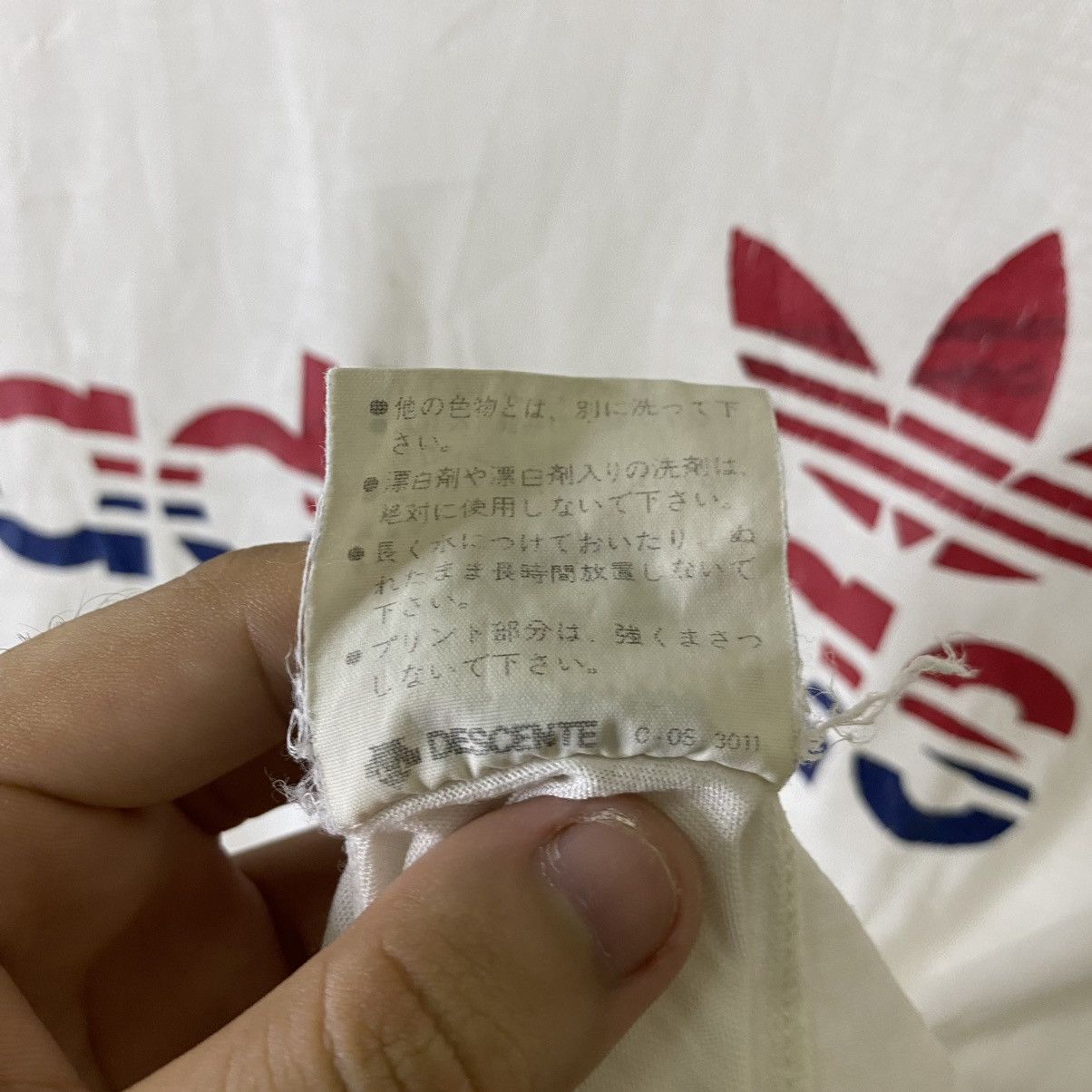 Adidas Vintage 1980s Adidas Spell Out Tee Size US M / EU 48-50 / 2 - 7 Thumbnail