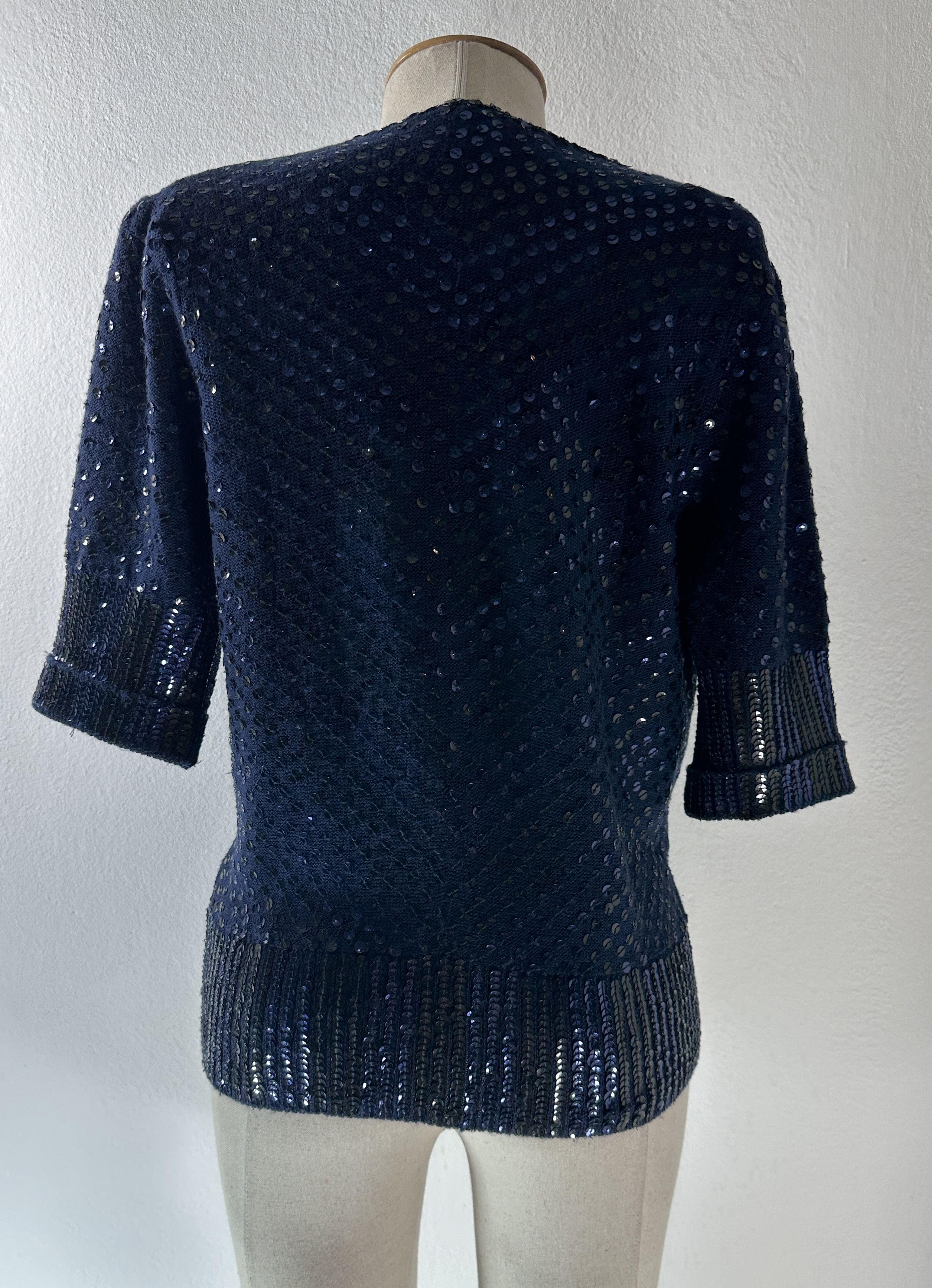 Marc by Marc Jacobs Blue cardigan sequins Size M / US 6-8 / IT 42-44 - 4 Thumbnail