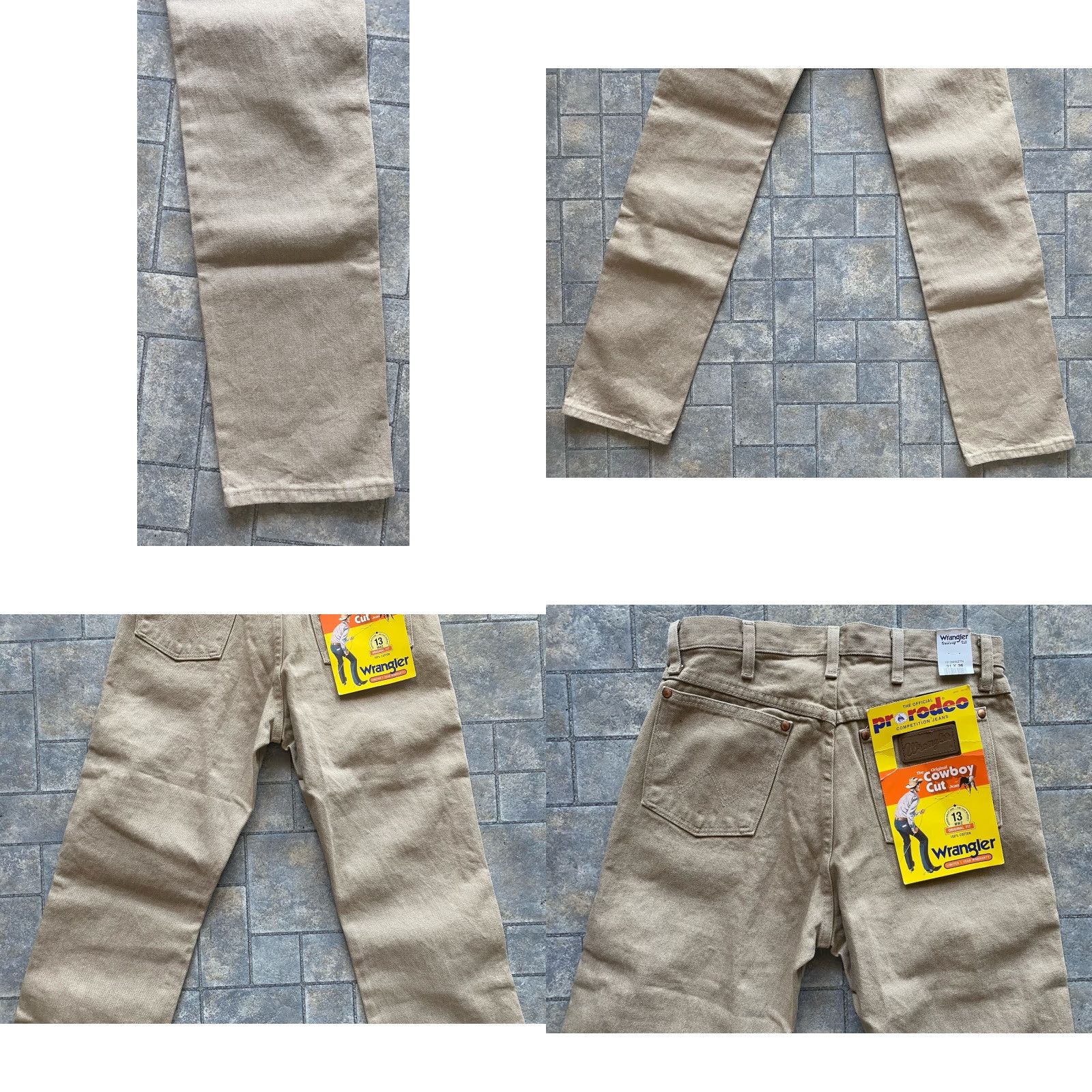Wrangler Wrangler Jeans 31x36 Cowboy Cut 13MWZ Official Pro Rodeo Competition Jeans Tan NWT Mens Size US 31 - 9 Thumbnail