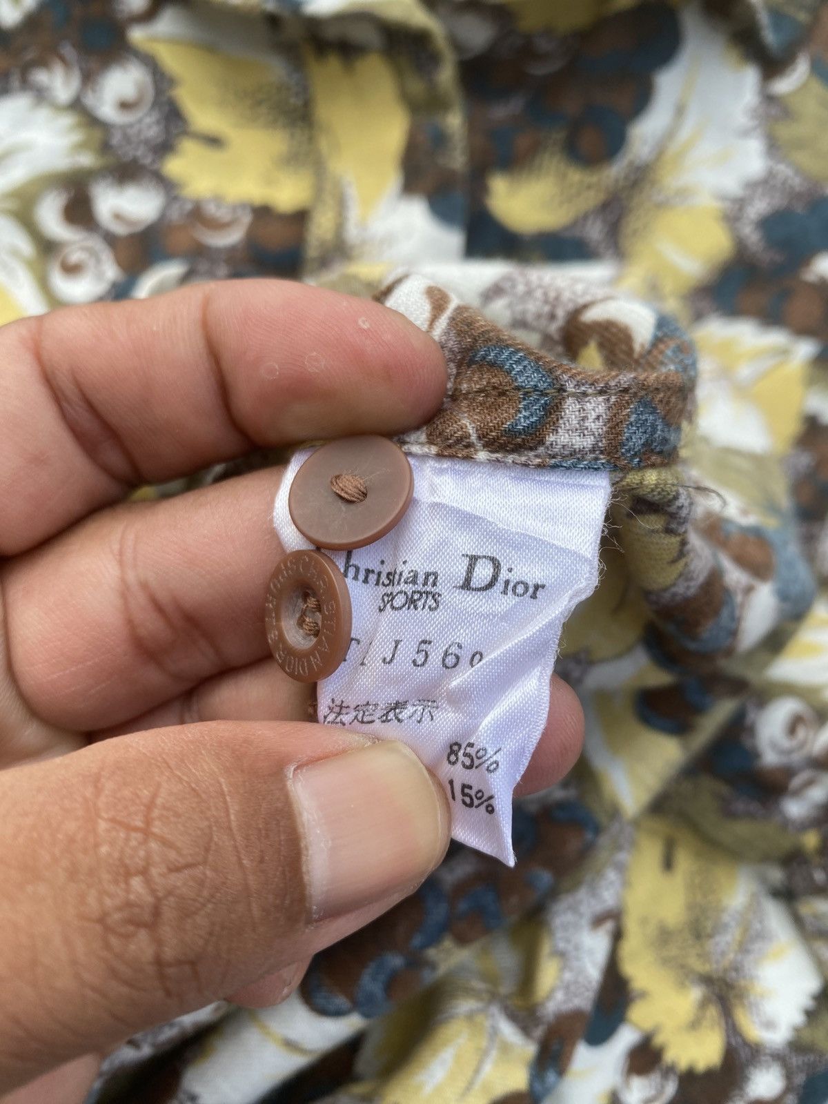 Christian Dior Monsieur Rare Vintage 90s Christian Dior Florals Buttoned Shirt Size US M / EU 48-50 / 2 - 16 Thumbnail