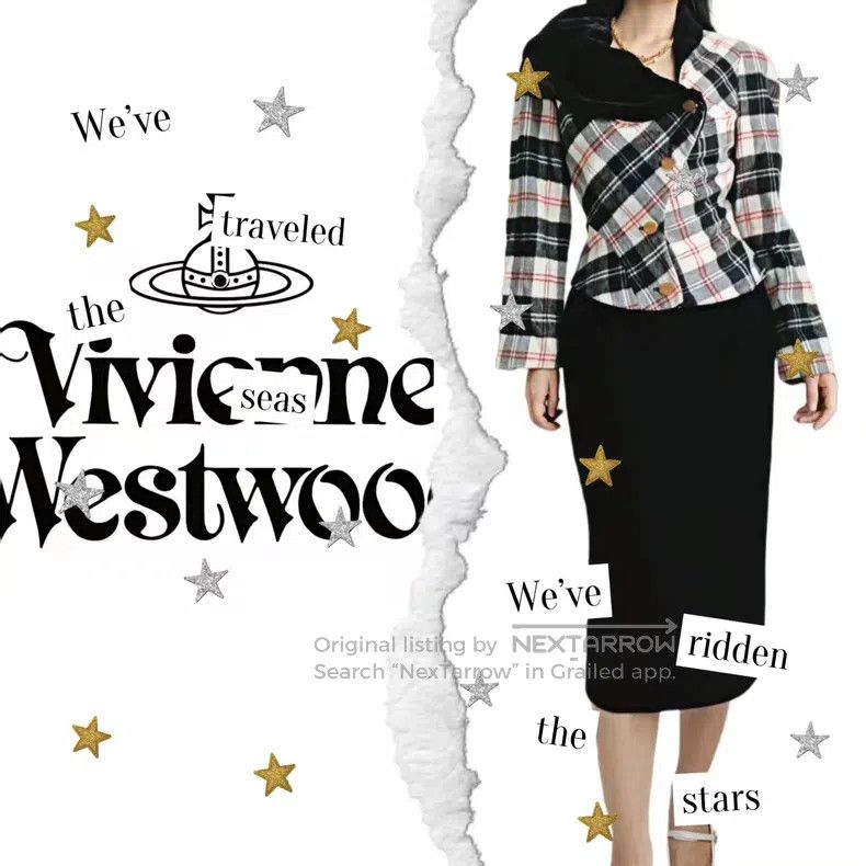Vivienne Westwood Vivienne Westwood Black and White Plaid Velvet Suit Size S / US 4 / IT 40 - 8 Thumbnail