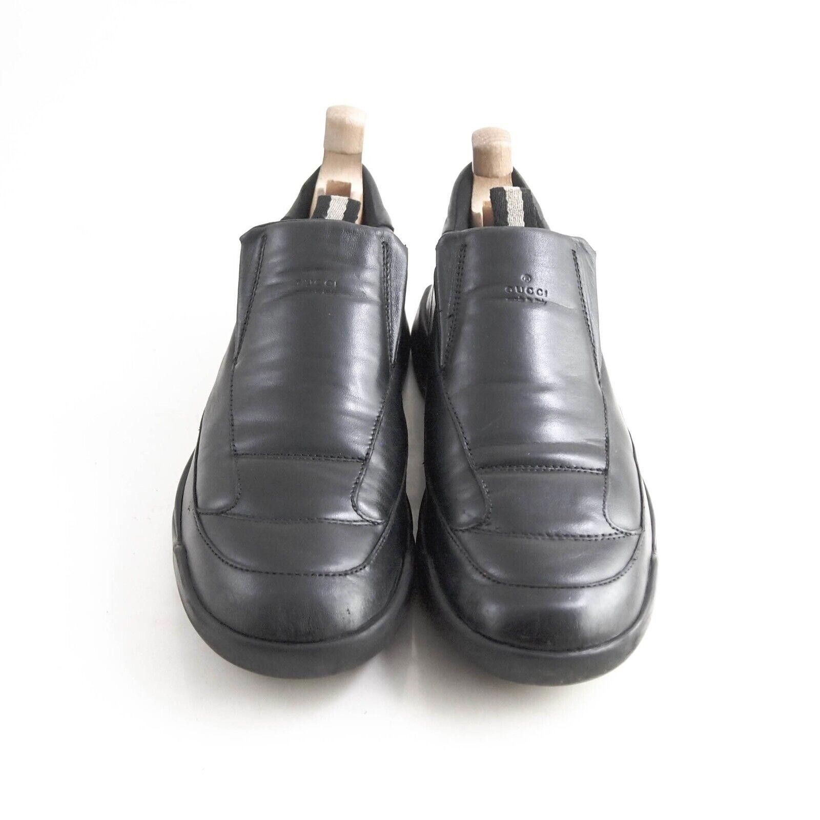 Gucci Gucci Lug Sole Slip Ons Sneaker Black Leather US 10 EU 43 Size US 10 / EU 43 - 3 Thumbnail
