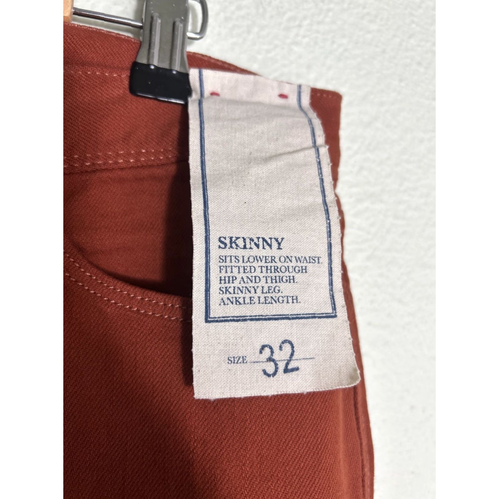 Banana Republic Banana Republic Skinny Jeans Womens 32 Rusty Low Rise Stretch Denim 5-Pocket Zip Button Inseam 28 Regular Slim Size 24" / US 00 / IT 34 - 6 Thumbnail
