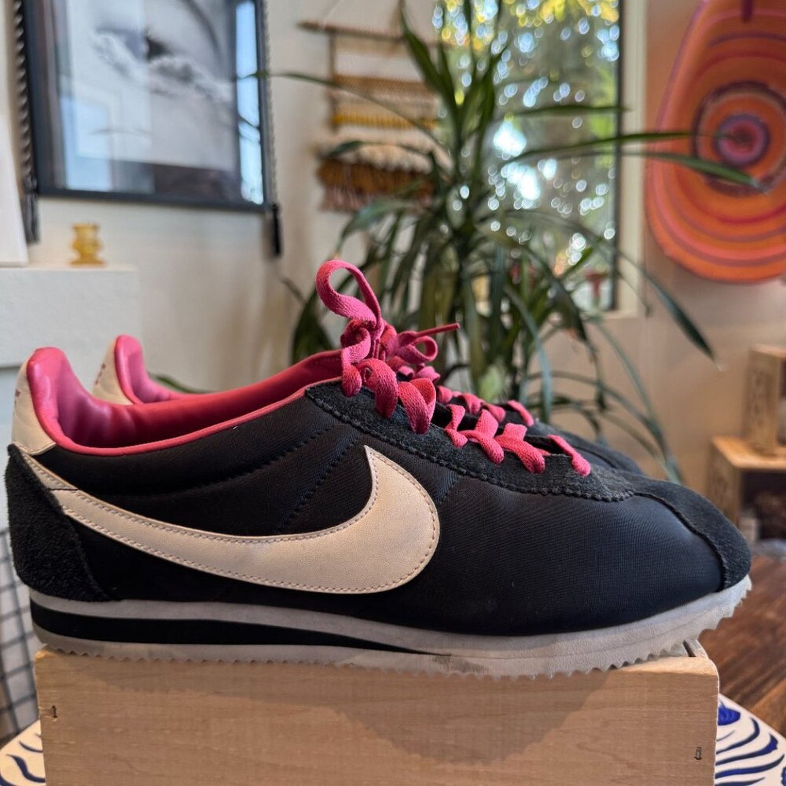 Nike Nike Cortez Nylon “Black / Pink / White” Retro Runner, 10.5 Size US 10.5 / EU 43-44 - 2 Thumbnail