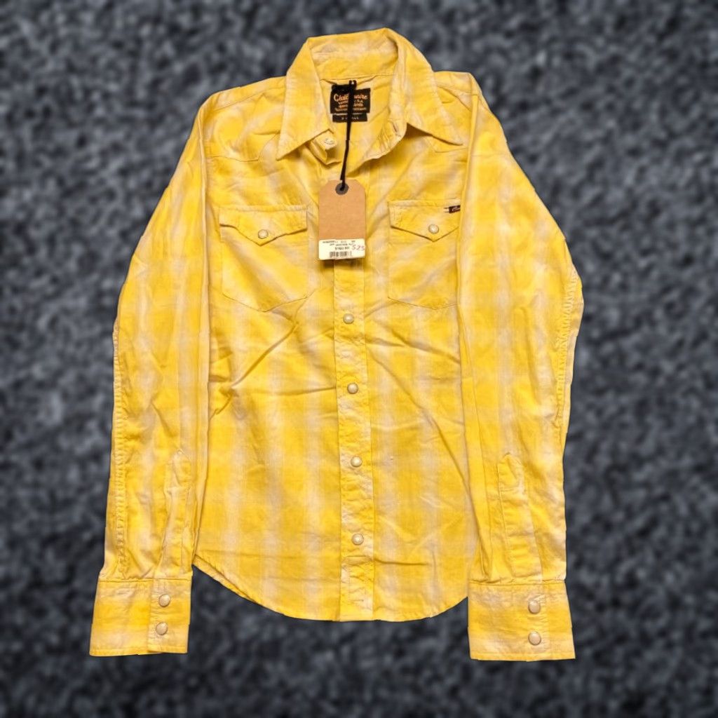 Vintage VINTAGE Civilianaire Sports Shirt Mens XS Yellow Plaid Snap Button Up Round Hem Size US XS / EU 42 / 0 - 1 Thumbnail