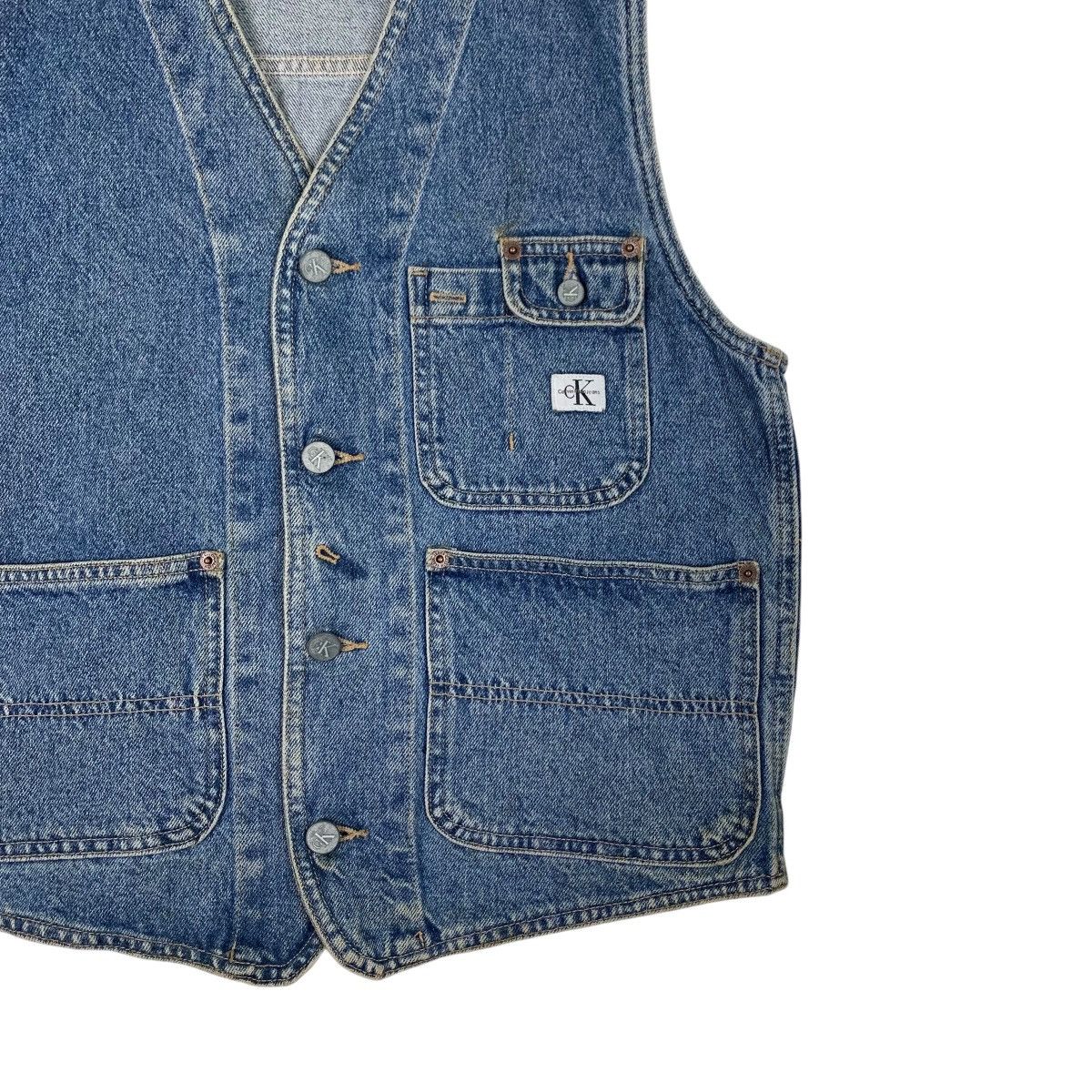 Calvin Klein CALVIN KLEIN JEANS Blue Denim Vest #1292-C58 Size US S / EU 44-46 / 1 - 4 Thumbnail