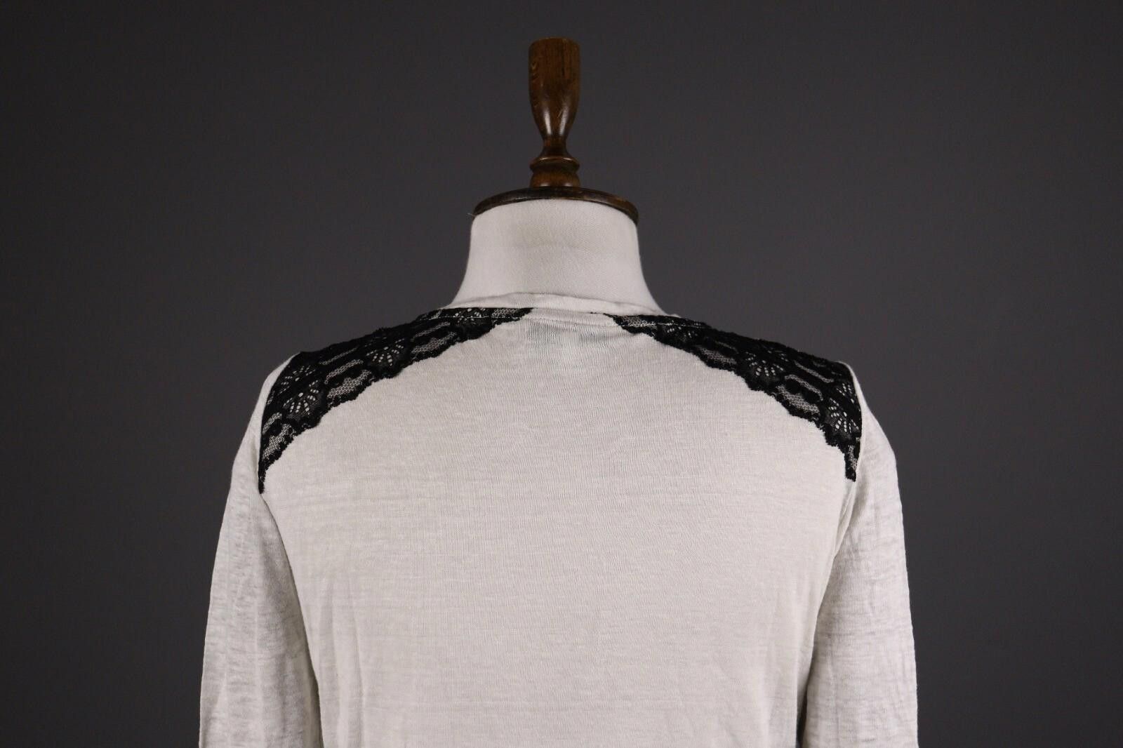Sandro Sandro Paris Ivory Long Sleeve Top Shirt Size 2 Size S / US 4 / IT 40 - 7 Thumbnail