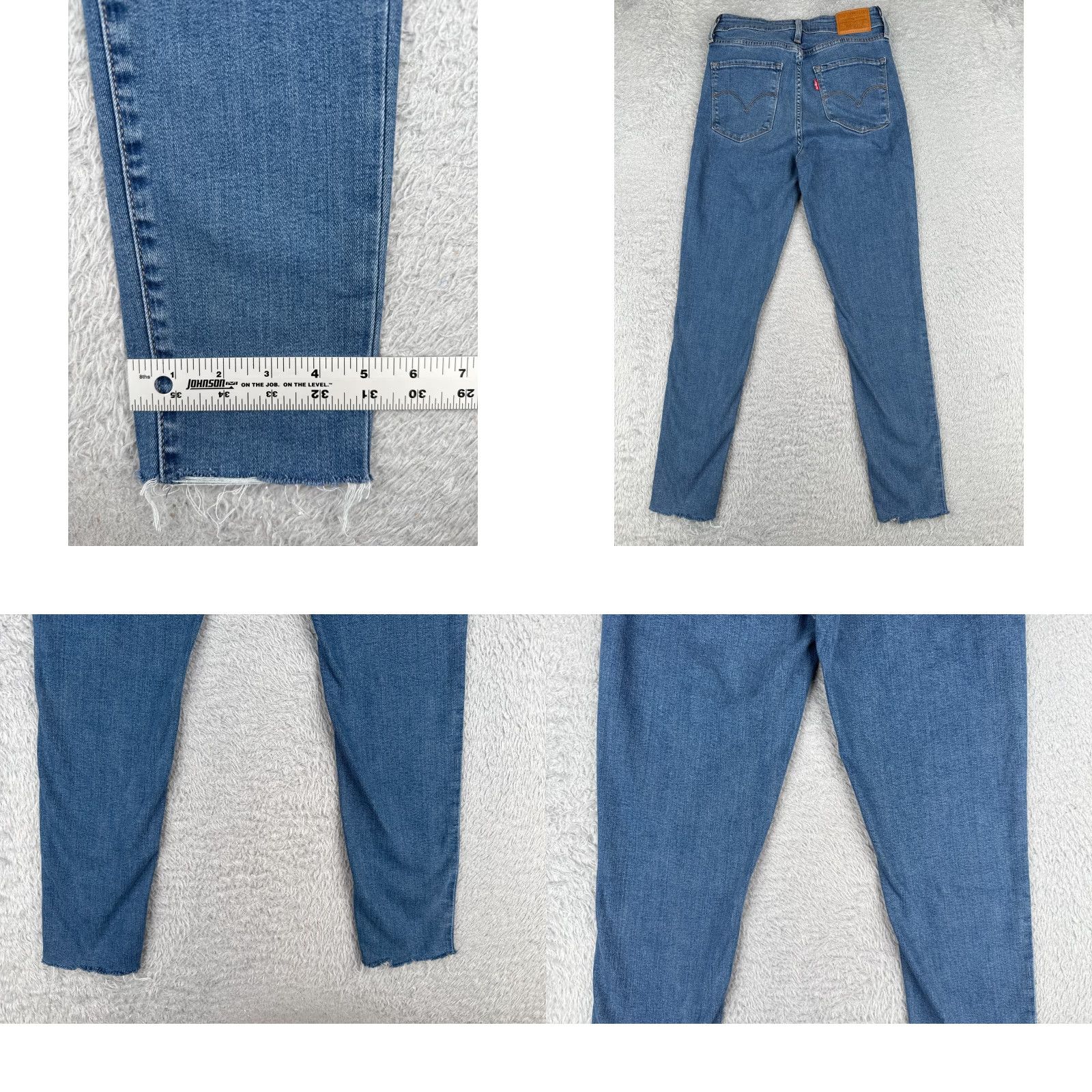 Levi's VINTAGE Levi's Jeans Women 27 Blue Denim Skinny High Rise 721 Big E Cotton 25x26 Jeans Size 27" / US 4 / IT 40 - 10 Thumbnail