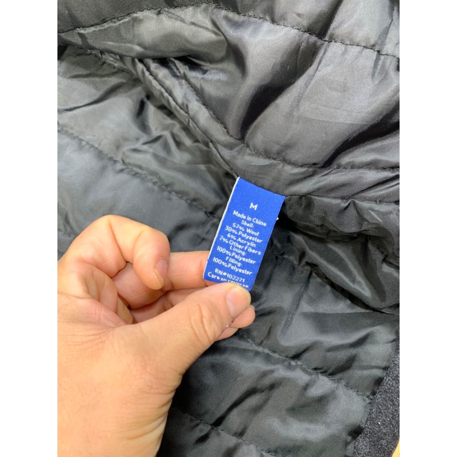 Apt. 9 Apt 9 Jacket Mens M Wool Blend Zip Button Pockets Lined Casual Dark Gray/Gray Winter Fall Spring Regular Tested Size US M / EU 48-50 / 2 - 4 Thumbnail