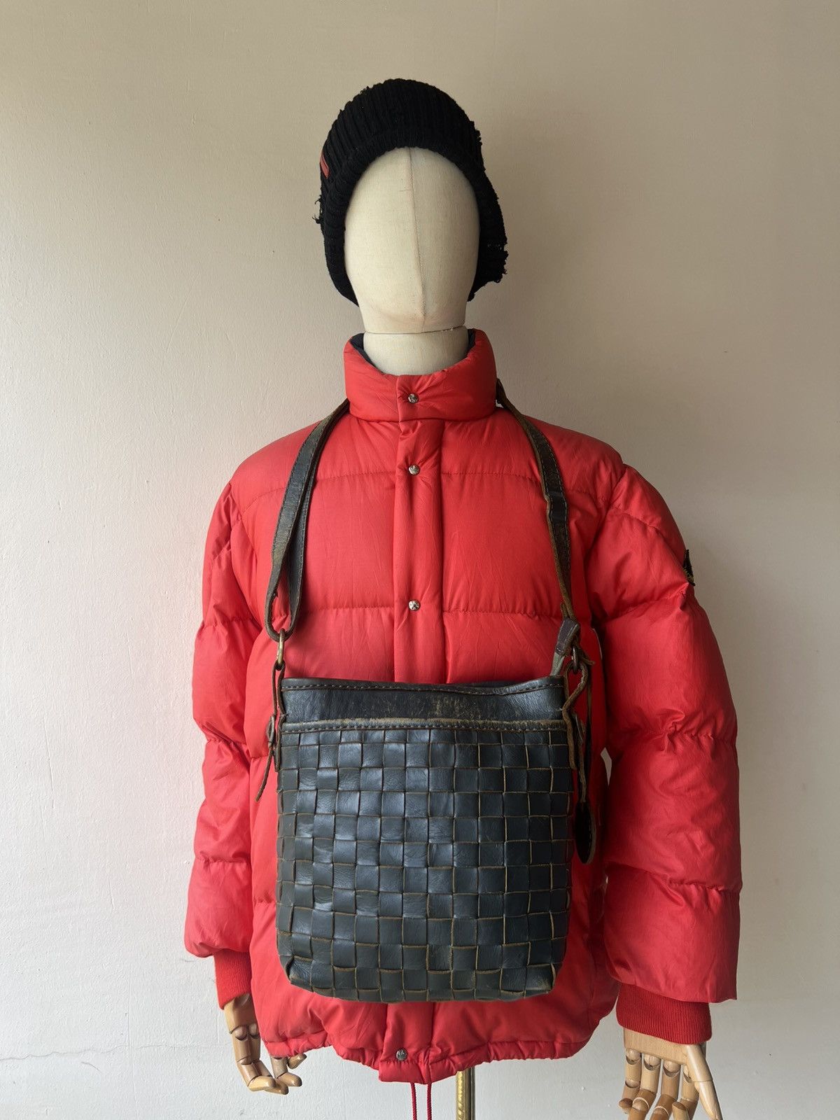 Leather Distressed Patina Intrecciato Leather Bag Zucchero Filato Size ONE SIZE - 6 Thumbnail