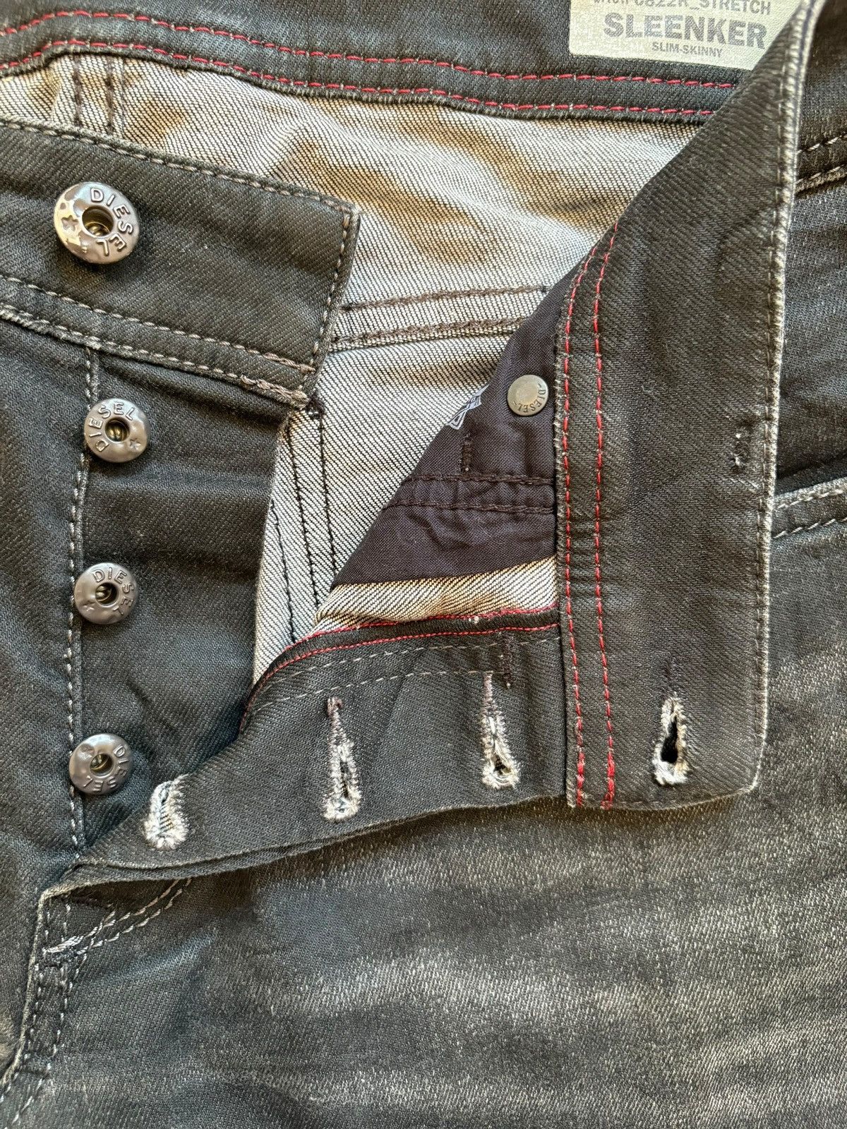 Diesel Vintage Diesel Sleenker Faded Wash Black Jeans Size US 30 / EU 46 - 3 Thumbnail