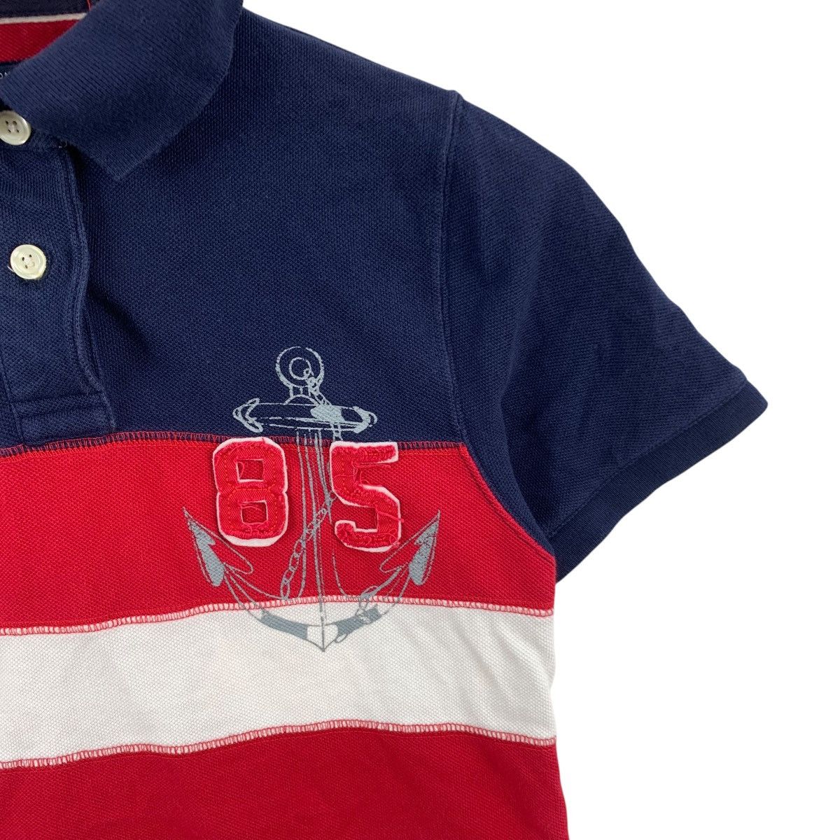 Tommy Hilfiger Vintage TOMMY HILFIGER Marine Crew Polo Tee Shirt Top Collar Size L / US 10 / IT 46 - 5 Thumbnail