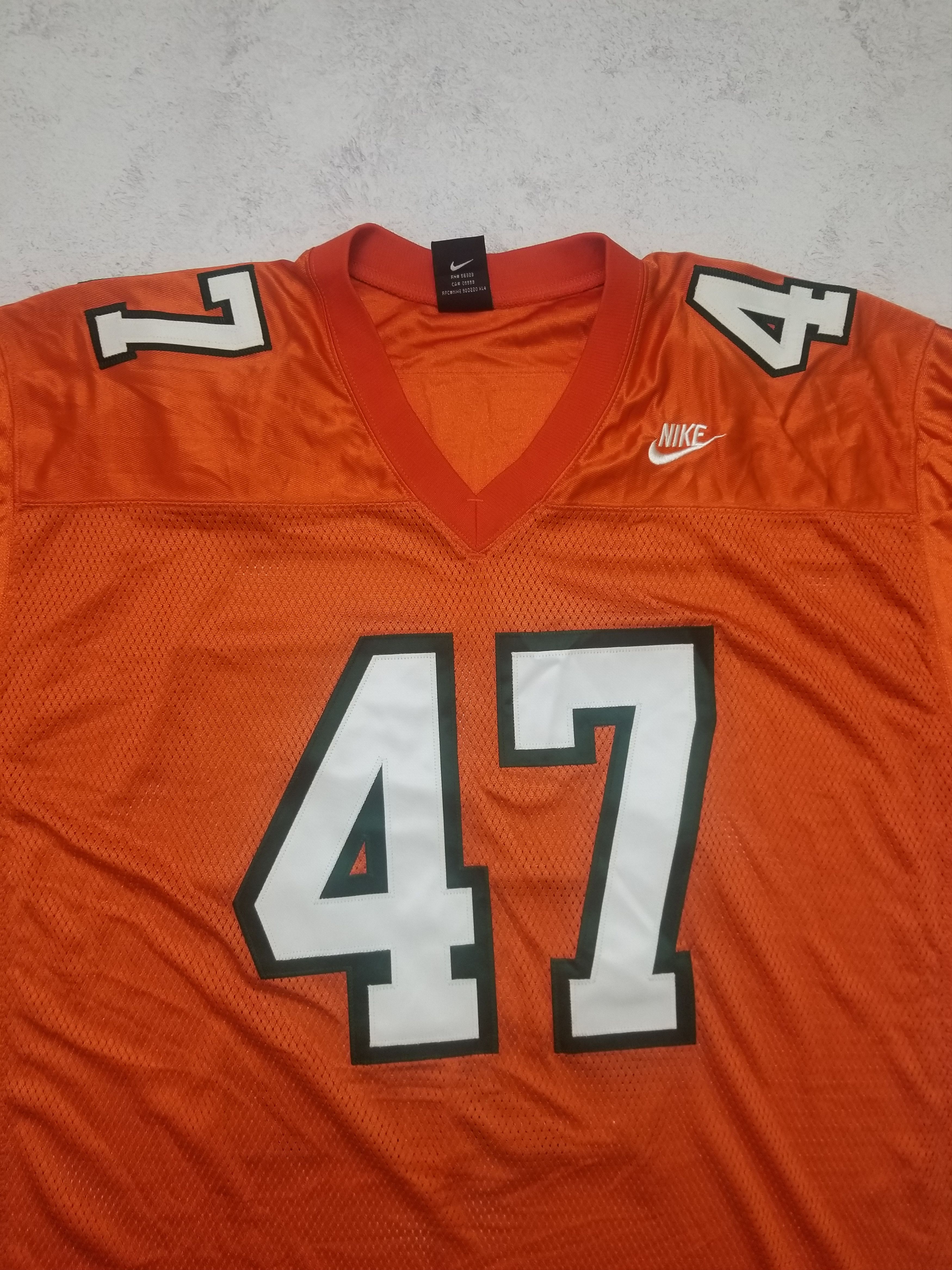 Nike Vintage Michael Irvin #47 University Miami Hurricanes Jersey Size US XXL / EU 58 / 5 - 18 Thumbnail