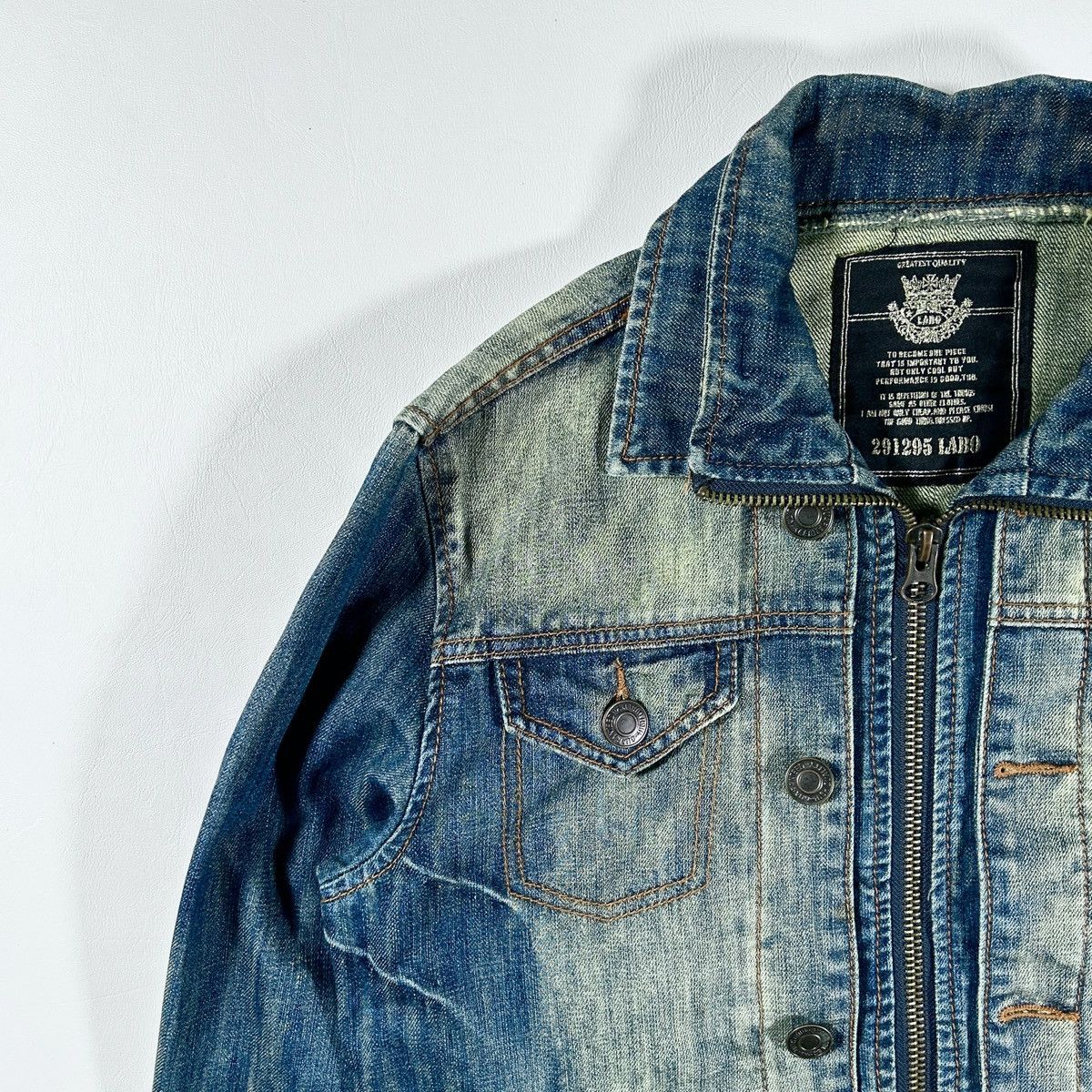291295=Homme 🔻291295 = Homme Double Layered Denim Trucker Jacket🔻 Size US M / EU 48-50 / 2 - 3 Thumbnail