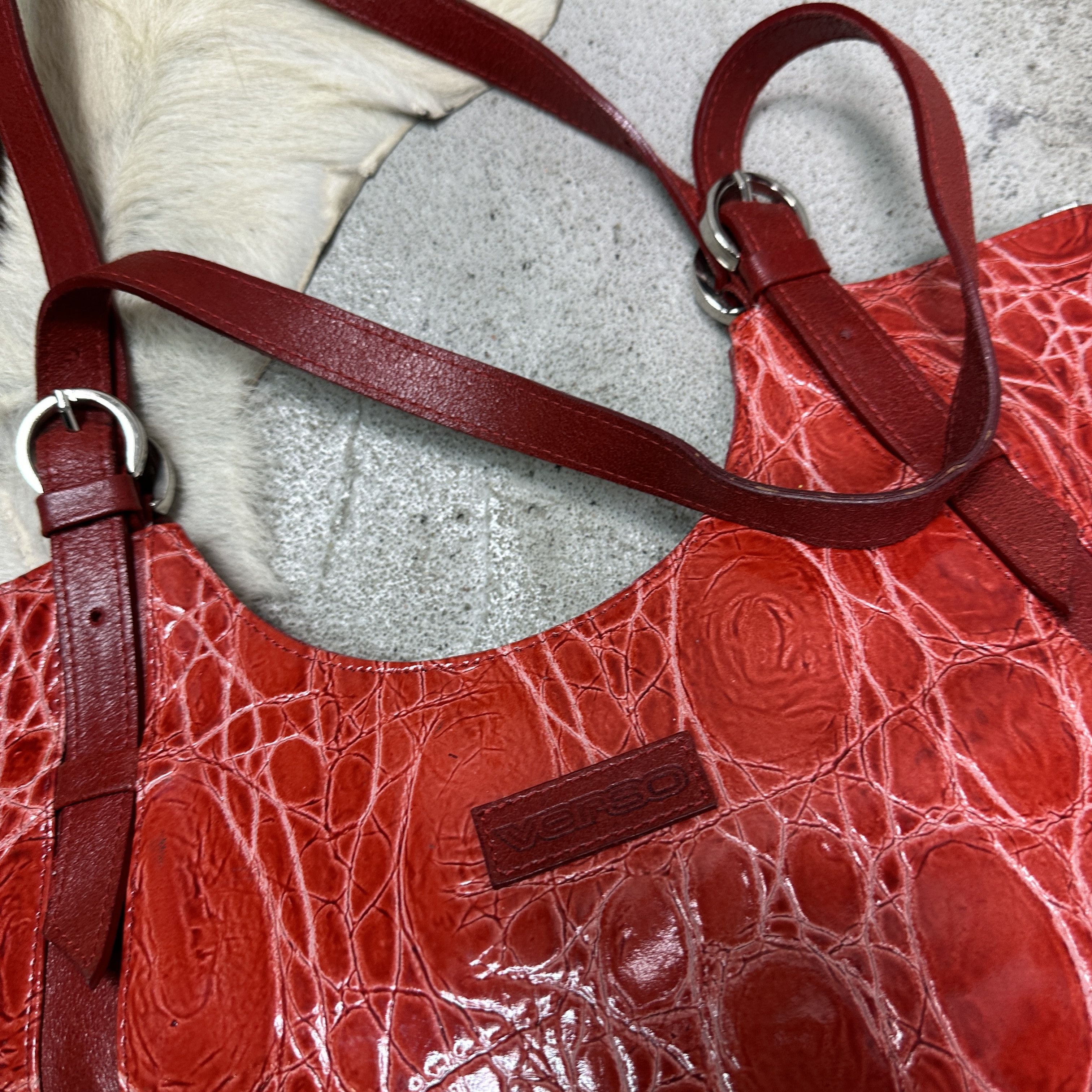 Vintage Vintage Avant Garde Leather Snake Skin Shoulder Bag Y2K Size ONE SIZE - 7 Thumbnail