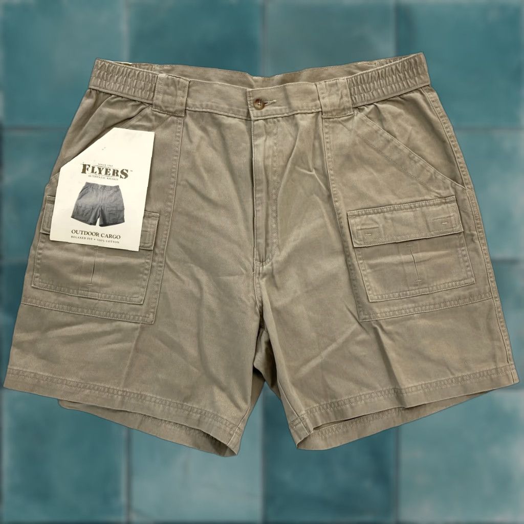 Vintage Vintage Flyers Outdoor Cargo Shorts Mens 40 Brown Canvas Hiking Travel Workwear Size US 40 / EU 56 - 1 Thumbnail