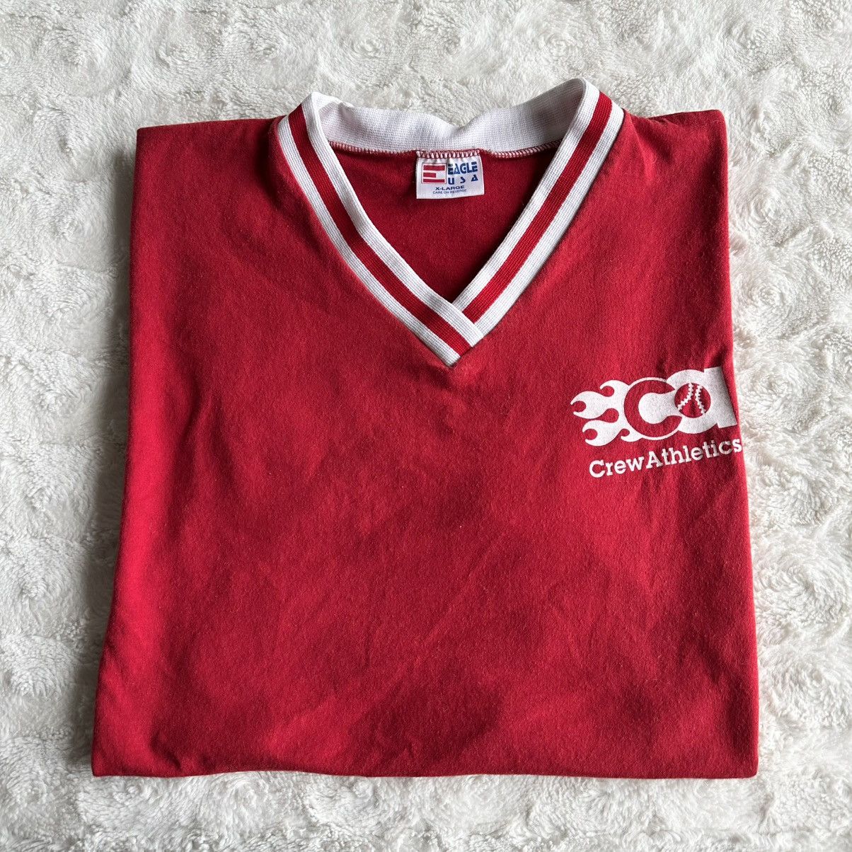Other Vintage Baseball Jersey Shirt Mens XL Red Flame Washington Size US XL / EU 56 / 4 - 1 Thumbnail