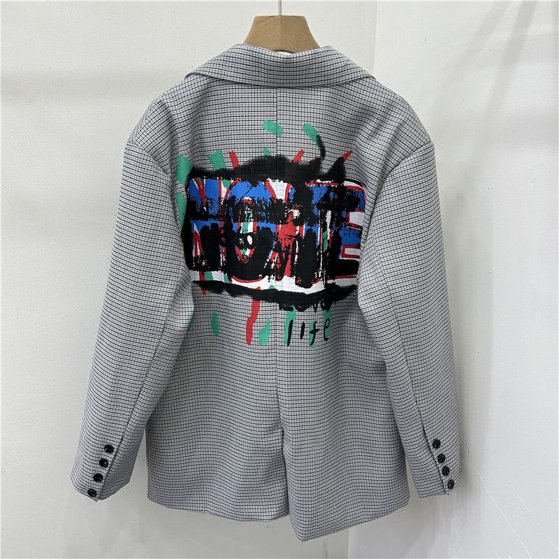 Other graffiti plaid loose suit jacket Size M / US 6-8 / IT 42-44 - 2 Thumbnail
