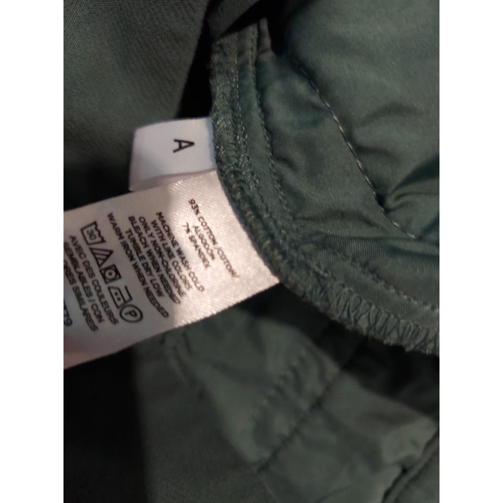 Ann Taylor Womens Ann Taylor Dress Pants 10 Green Slack Chino Khaki Trouser Cotton Size 32" / US 10 / IT 46 - 4 Thumbnail