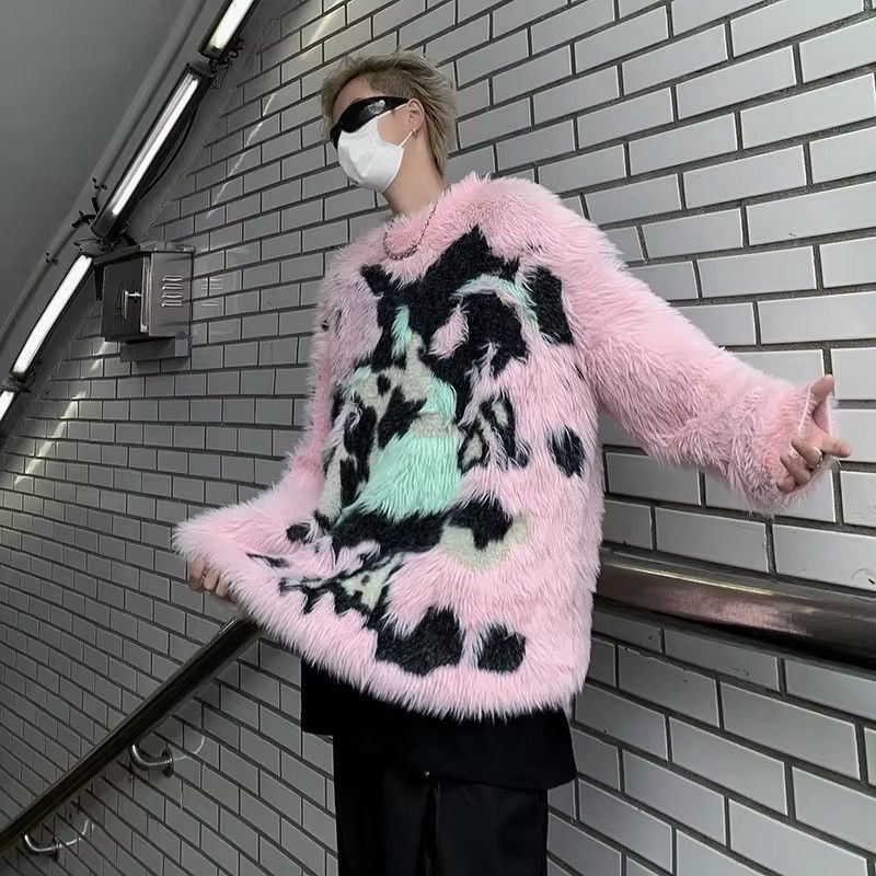 Japanese Brand Streetwear Design Graffiti Pink Sweater Pullover Size US M / EU 48-50 / 2 - 2 Thumbnail