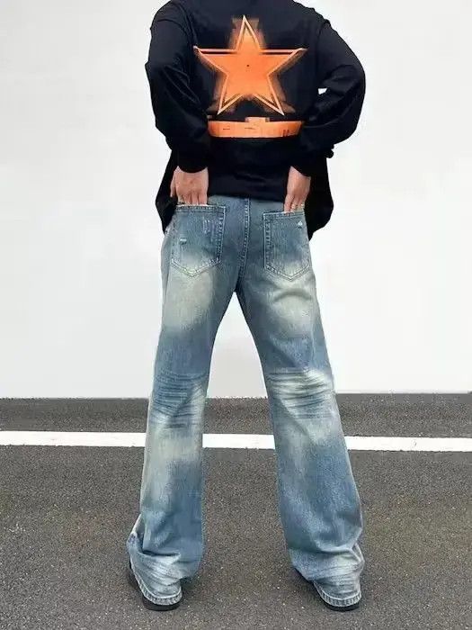 Japanese Brand × Jean Baggy Blue Flared Denim Jeans Size US 30 / EU 46 - 6 Thumbnail