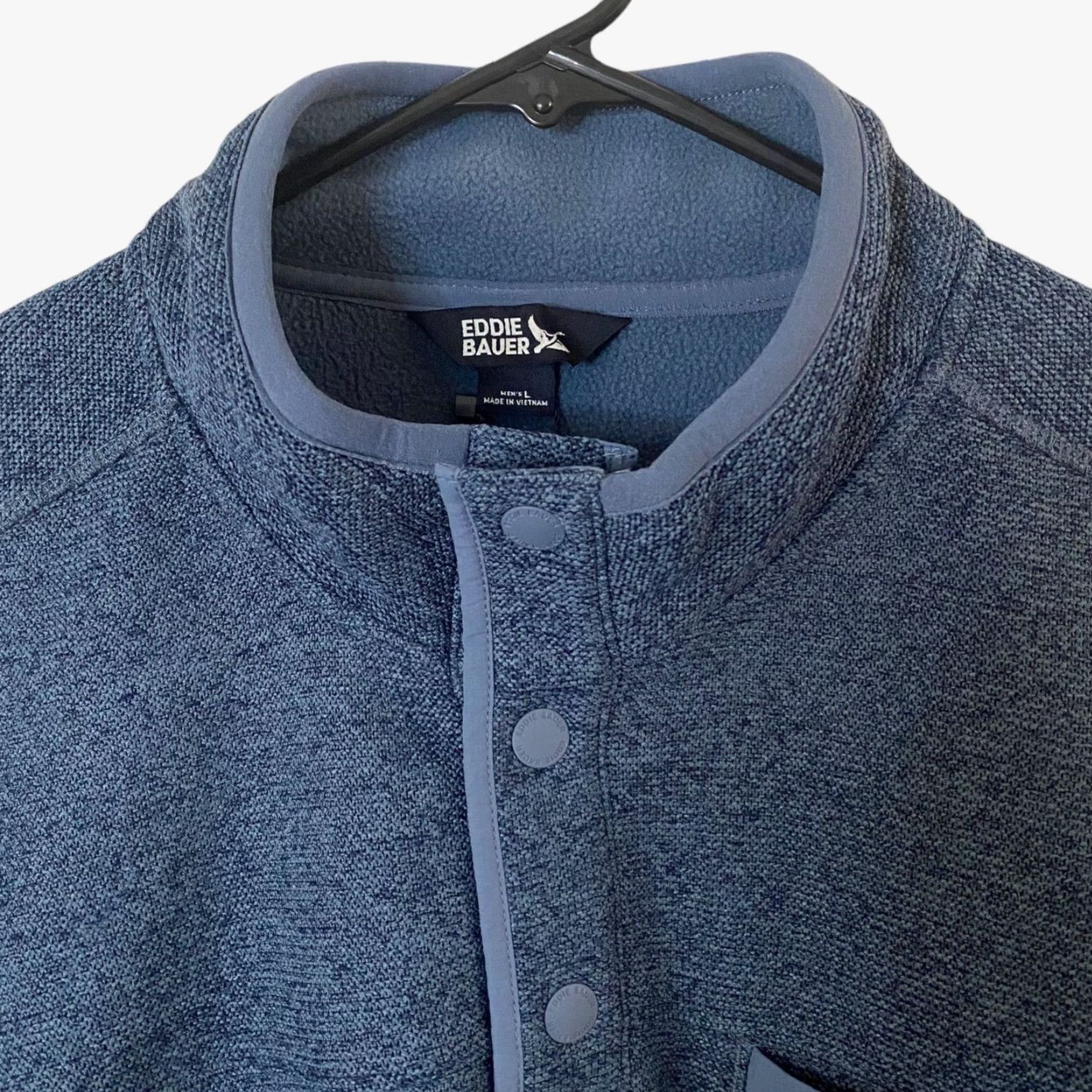Eddie Bauer Eddie Bauer Fleece Quarter-Snap Sweater Blue Mens Large Long-Sleeve Pullover New Size US L / EU 52-54 / 3 - 5 Thumbnail